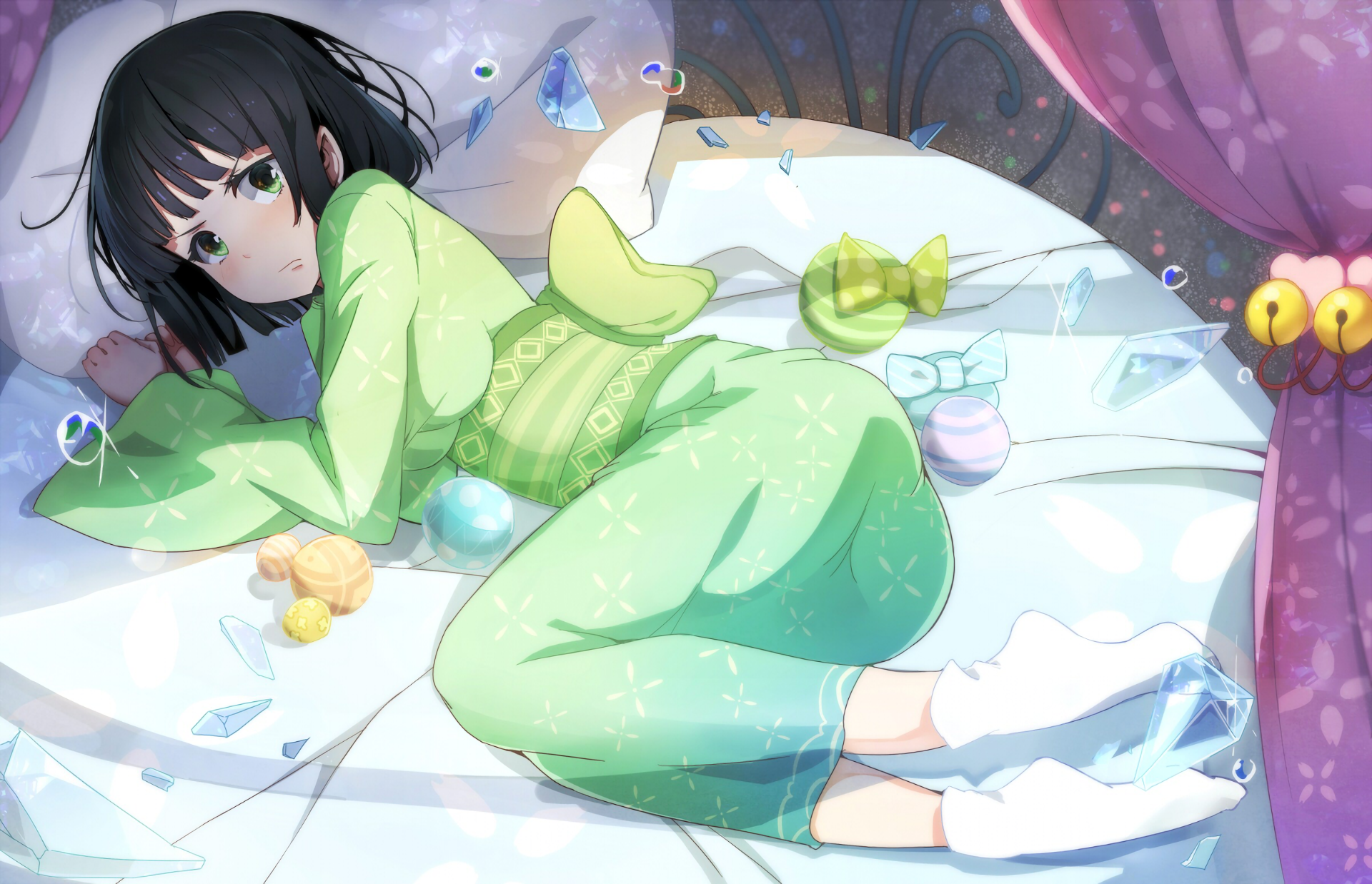 Fubuki from One-Punch Man on a bed HD Wallpaper