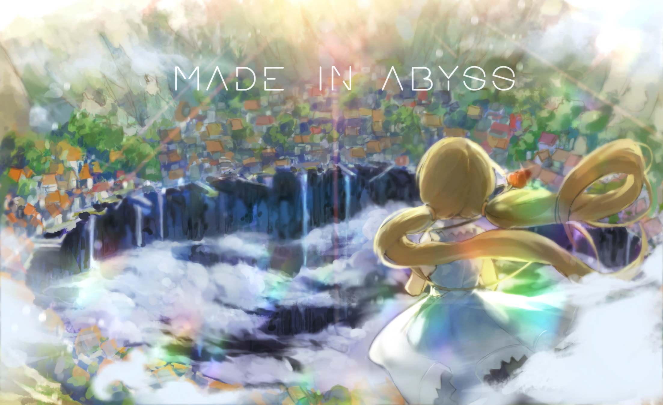 Riko from Made in Abyss overlooking a city HD Wallpaper