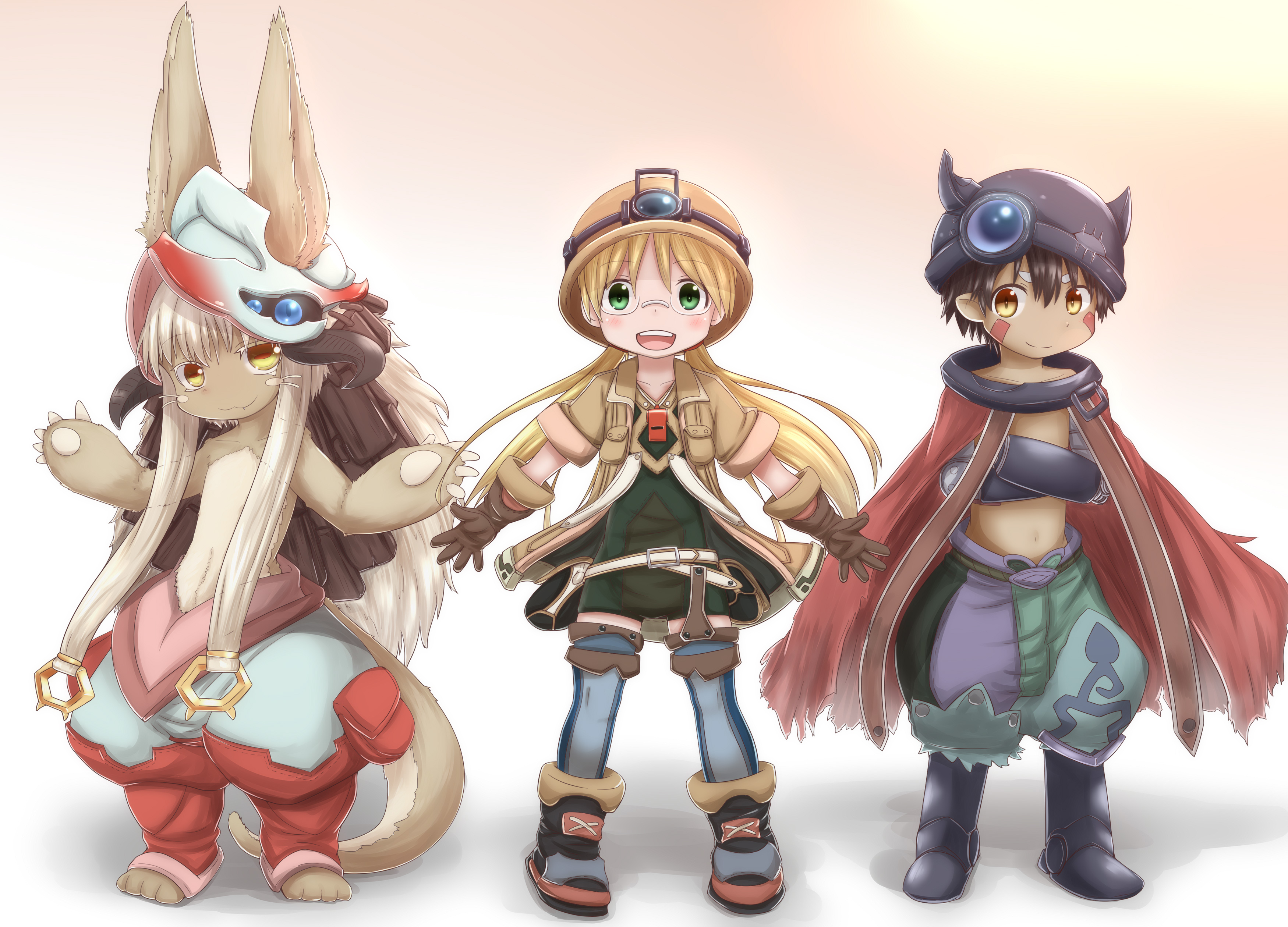 Nanachi, Riko, and Reg from Made in Abyss HD Wallpaper