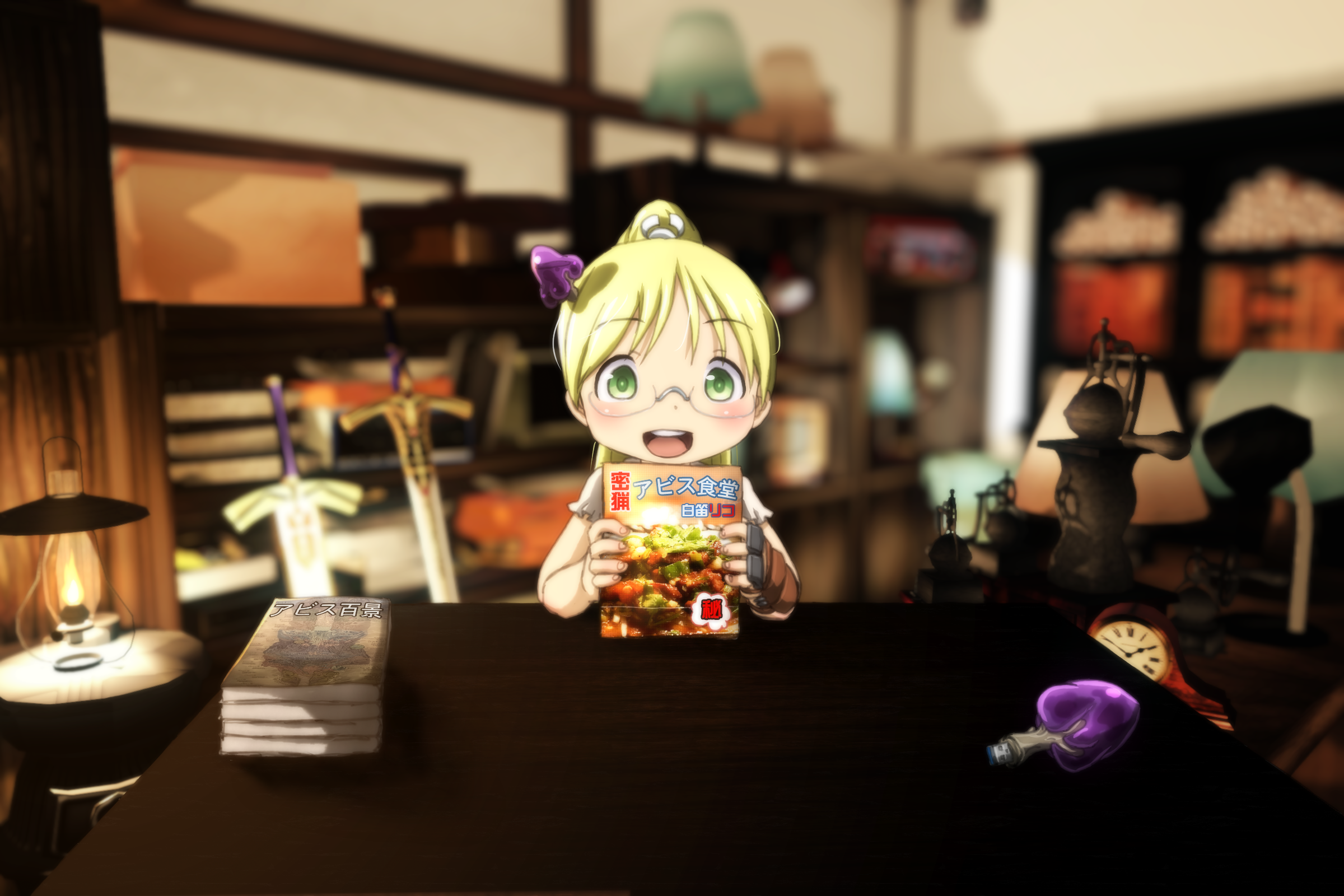 Riko from Made in Abyss holding a book HD Wallpaper