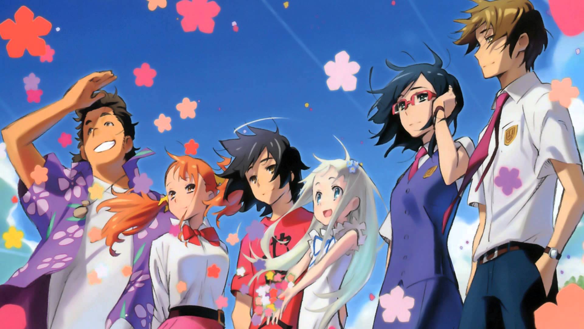 Anohana: The Flower We Saw That Day Jinta Yadomi and friends HD Wallpaper