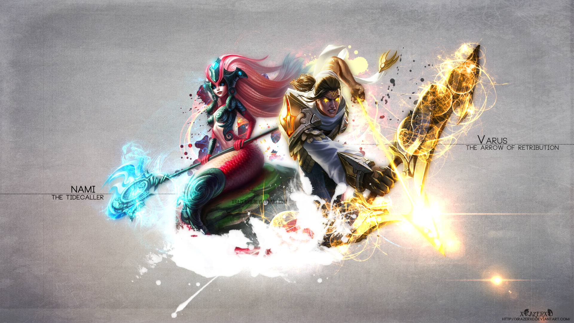 Nami and Varus from League of Legends HD Wallpaper