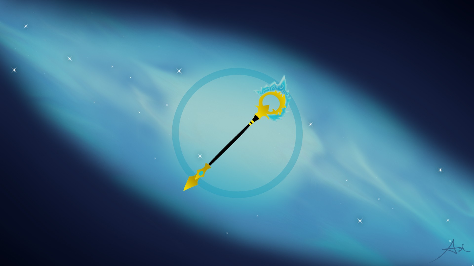 Nami from League of Legends Staff HD Wallpaper