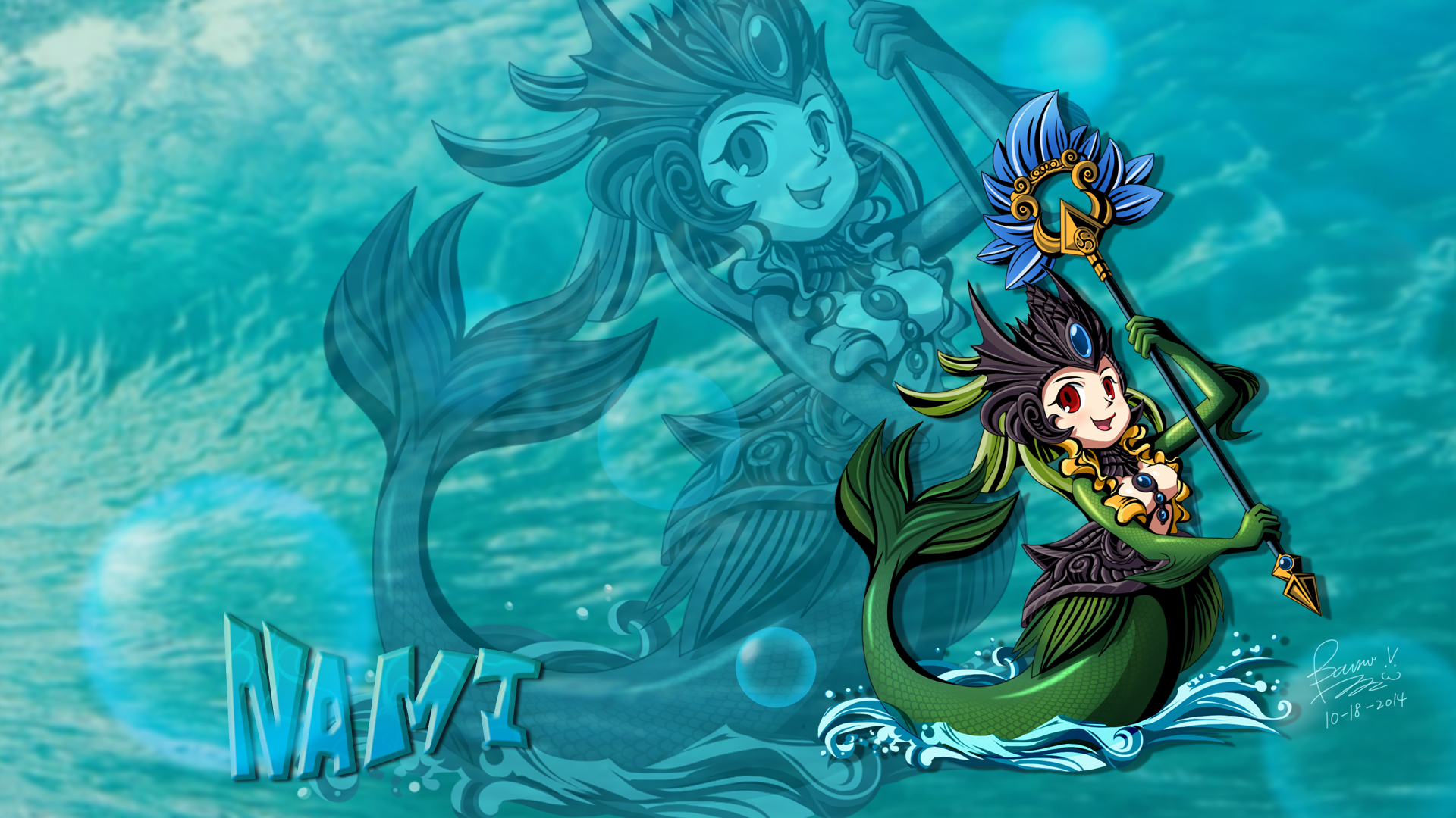 Nami from League of Legends HD Wallpaper