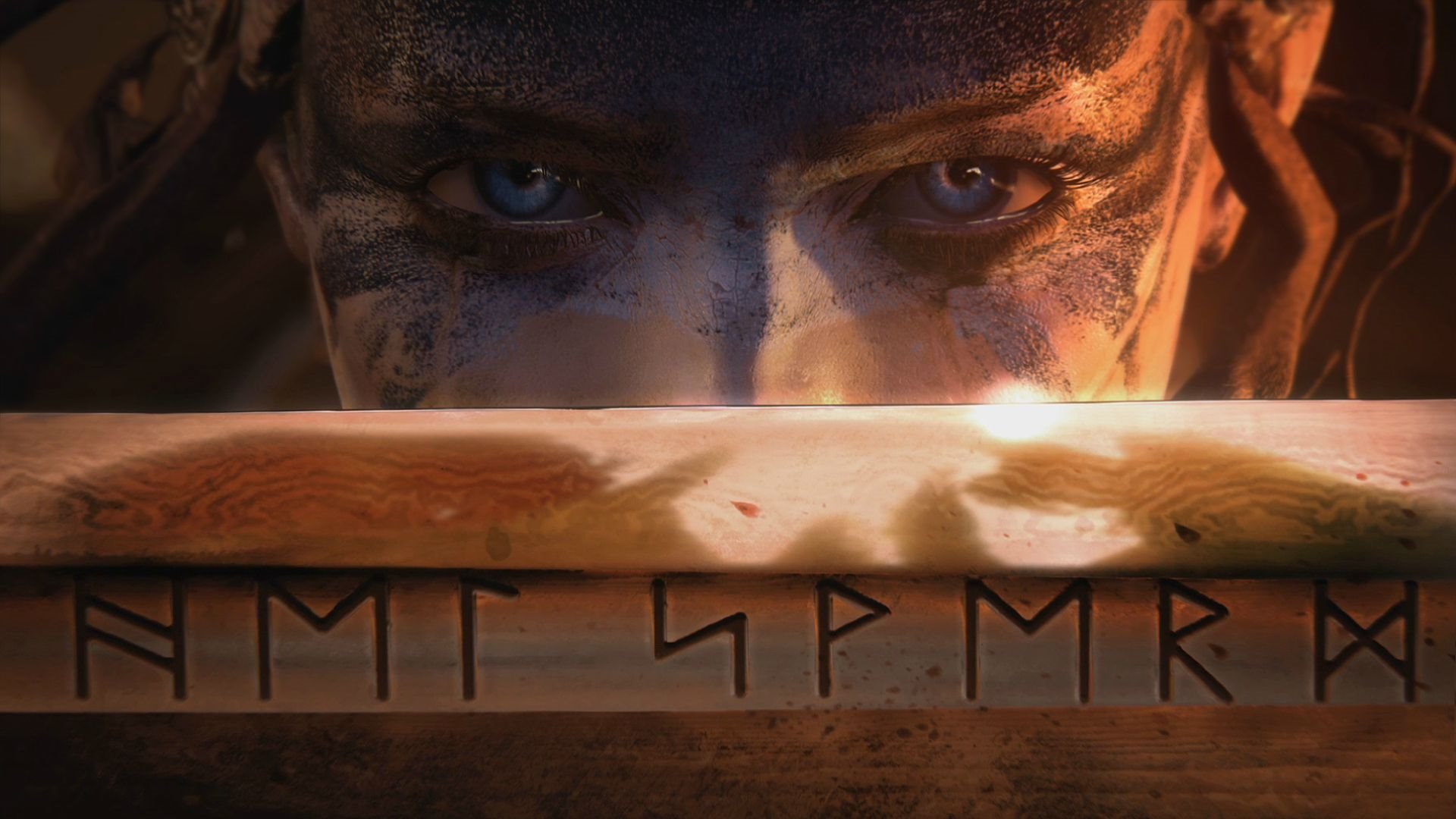 Senua from Hellblade with runes HD Wallpaper