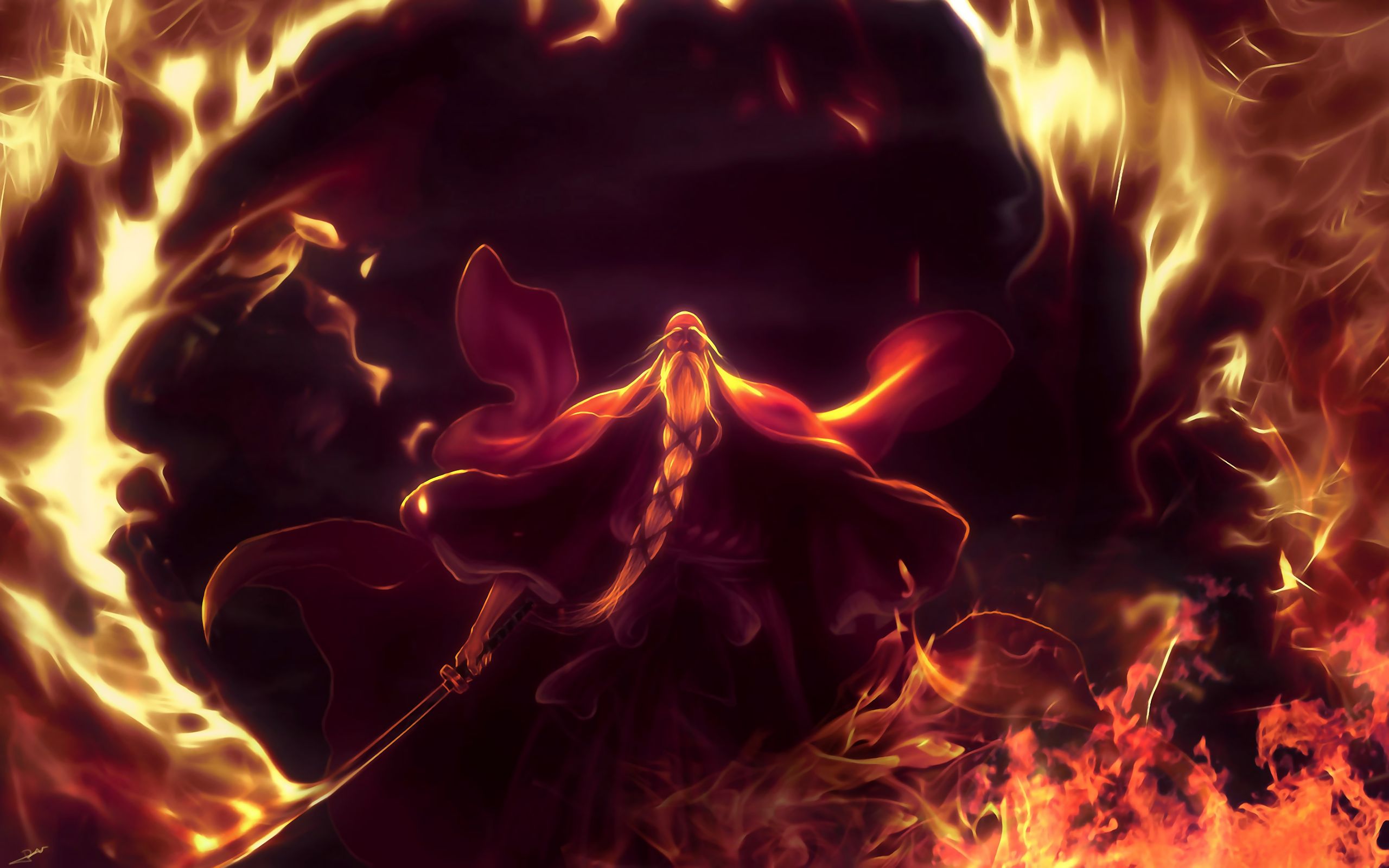 Genryūsai Shigekuni Yamamoto from Bleach HD Wallpaper