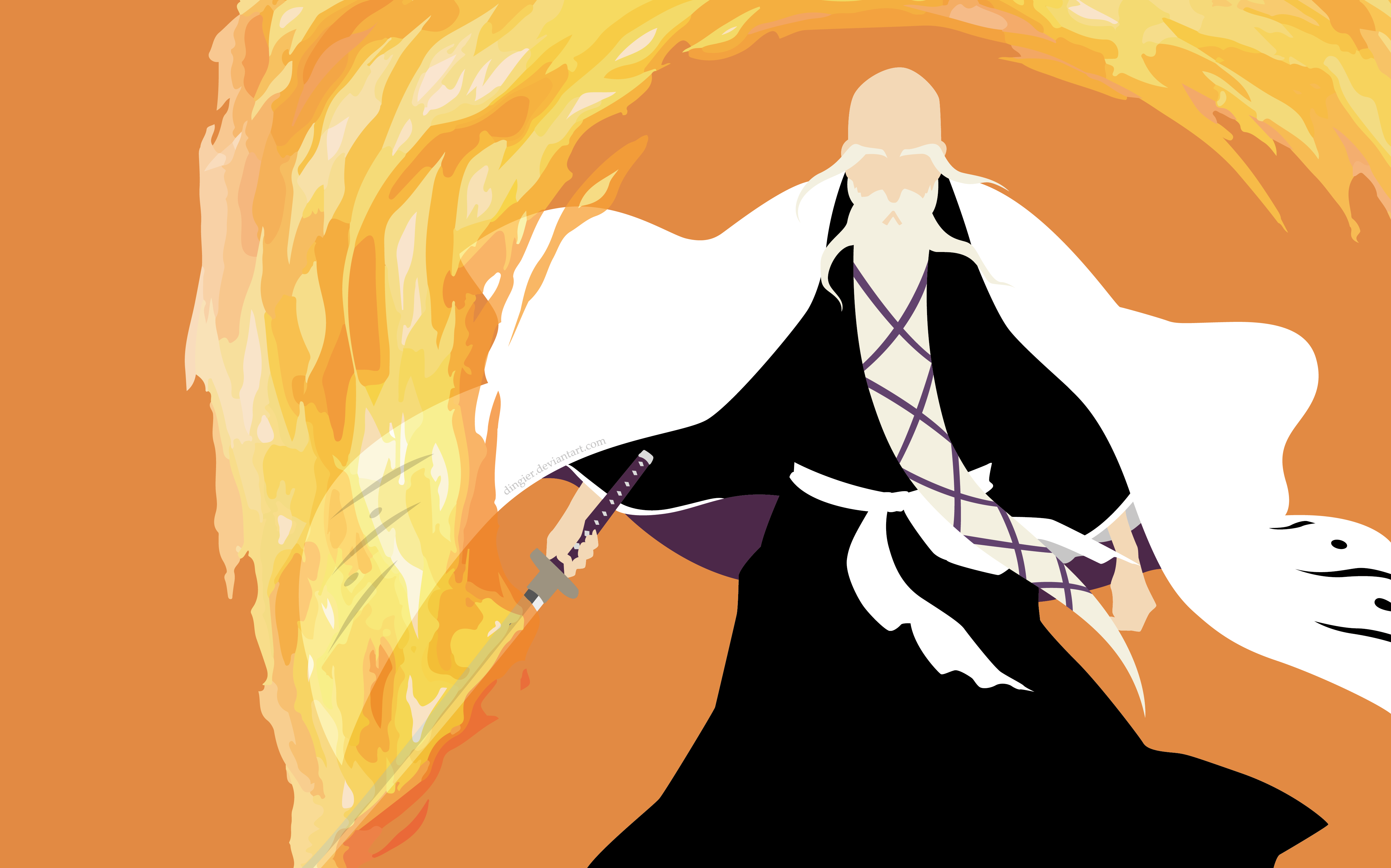 Genryūsai Shigekuni Yamamoto from Bleach HD Wallpaper