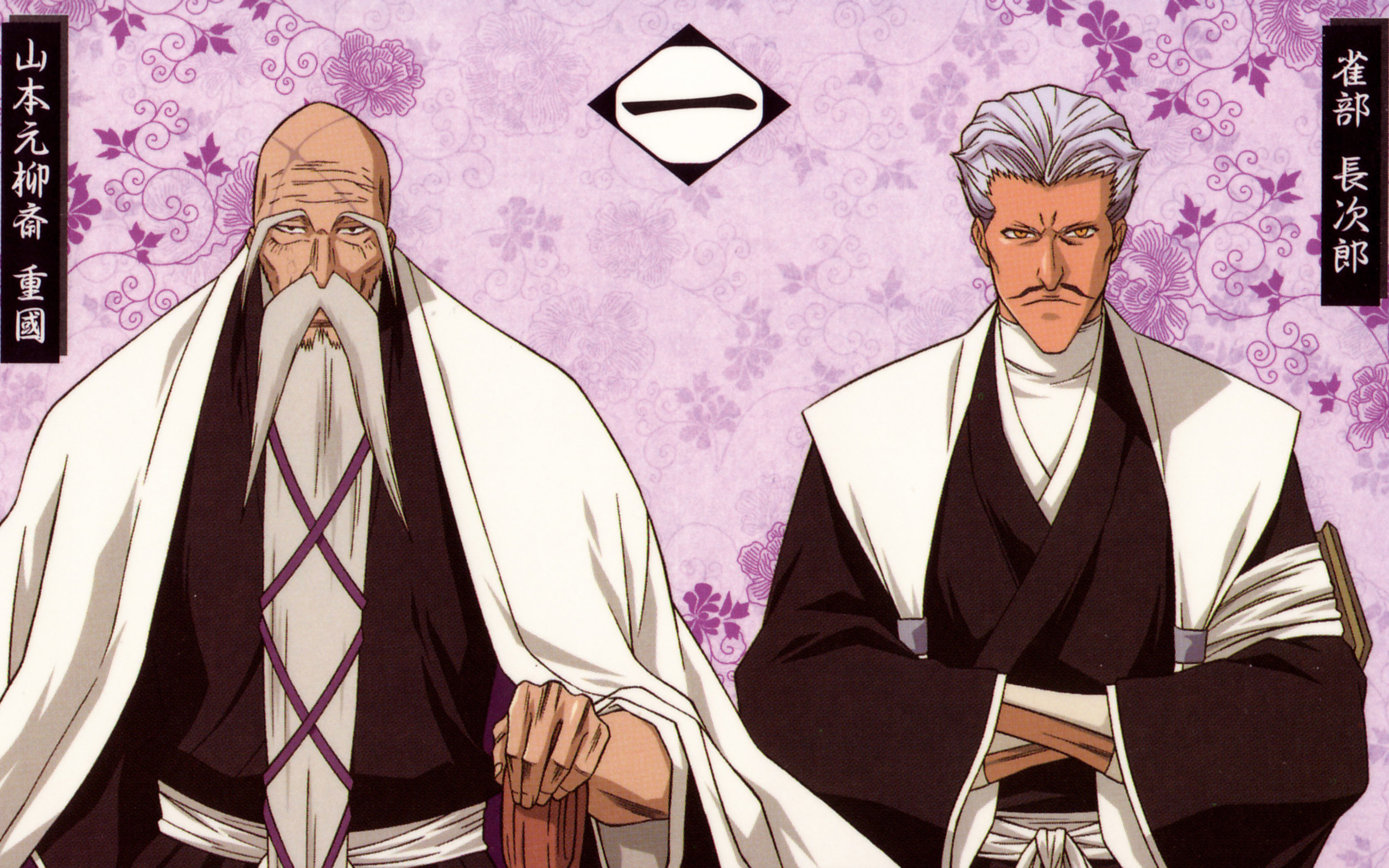Genryūsai Shigekuni Yamamoto and Chōjirō Sasakibe from Bleach HD Wallpaper