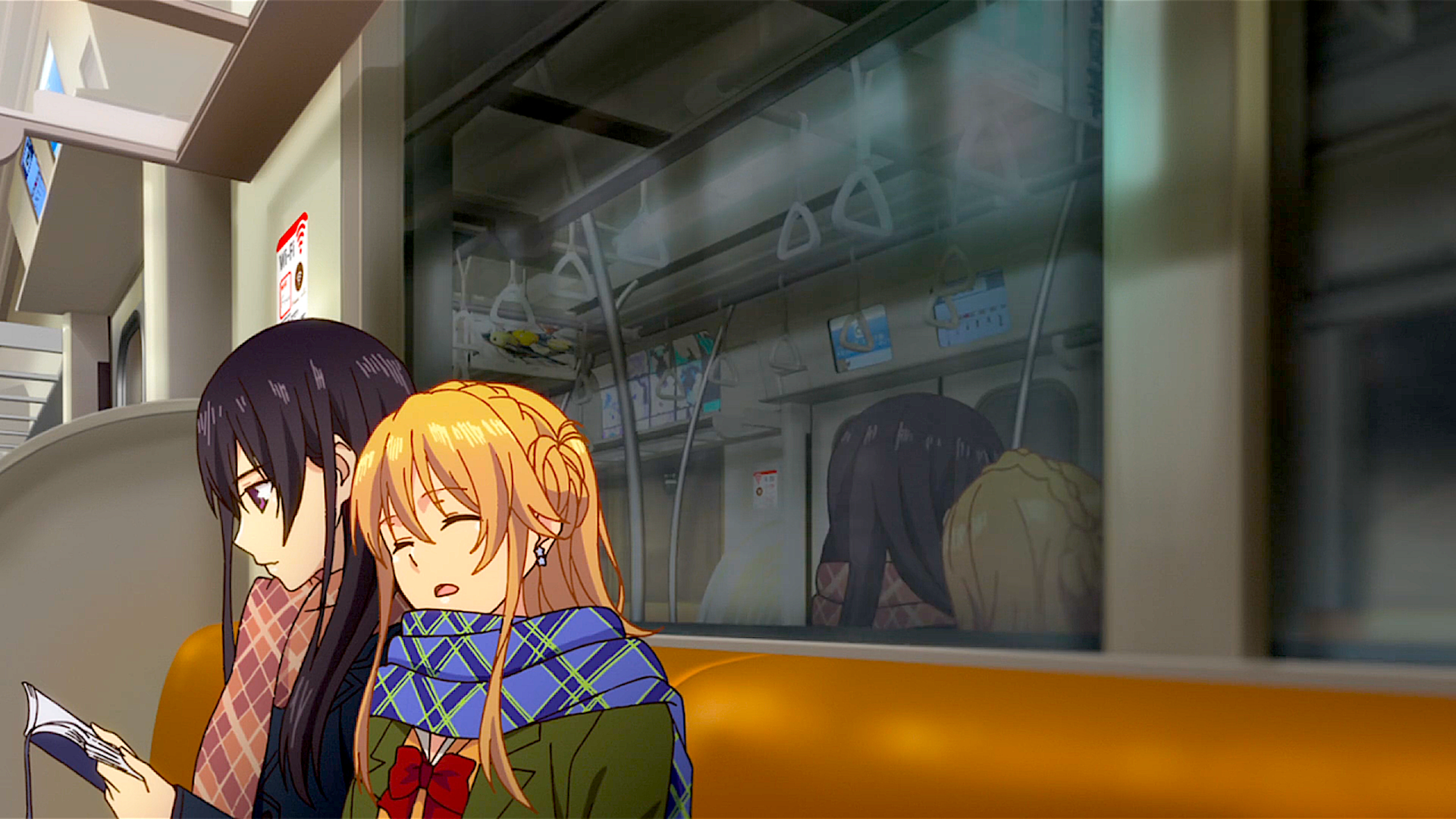 Yuzu Aihara on a Train HD Wallpaper