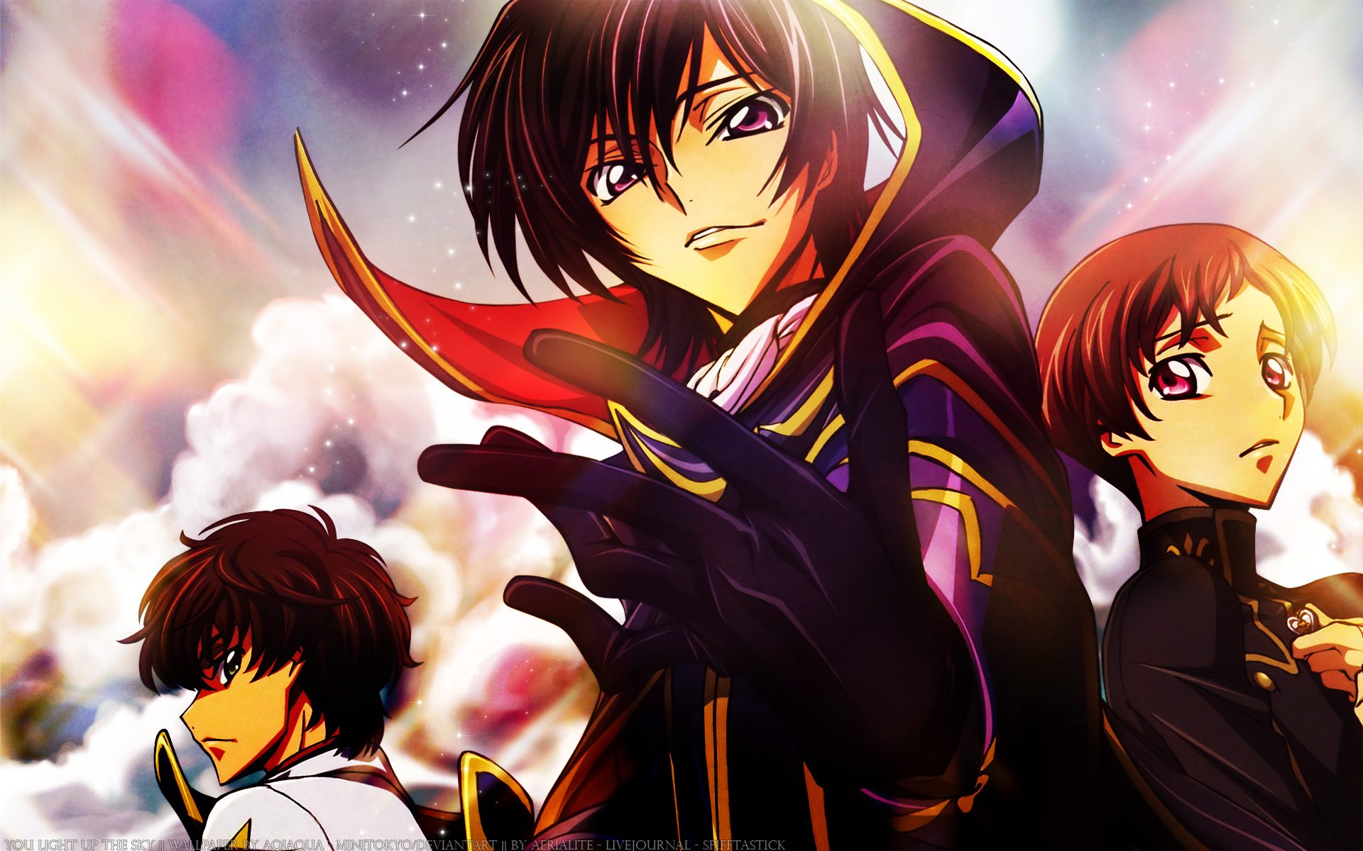Lelouch, Rolo, and Suzaku from Code Geass HD Wallpaper