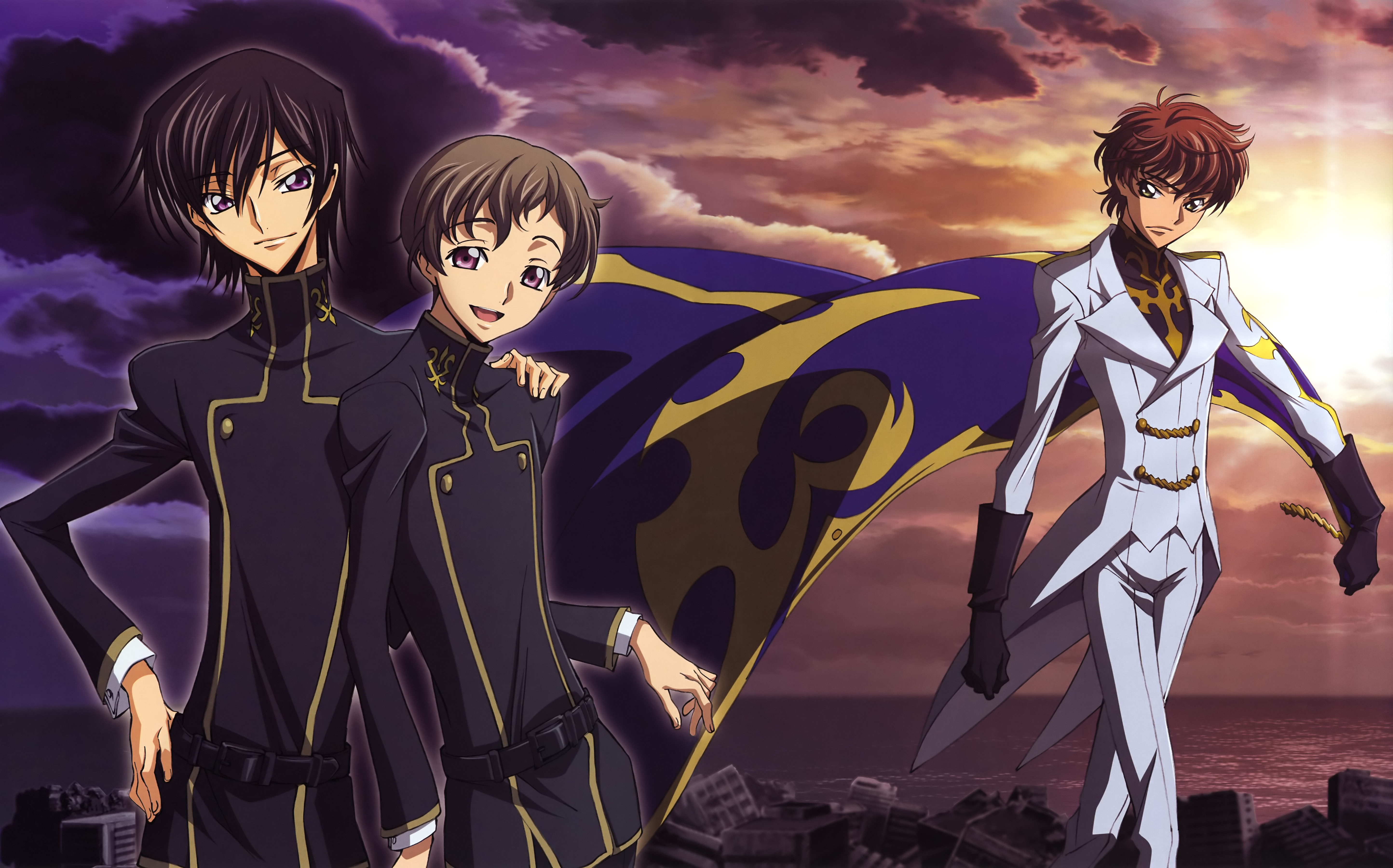 Lelouch, Rolo, and Suzaku from Code Geass HD Wallpaper