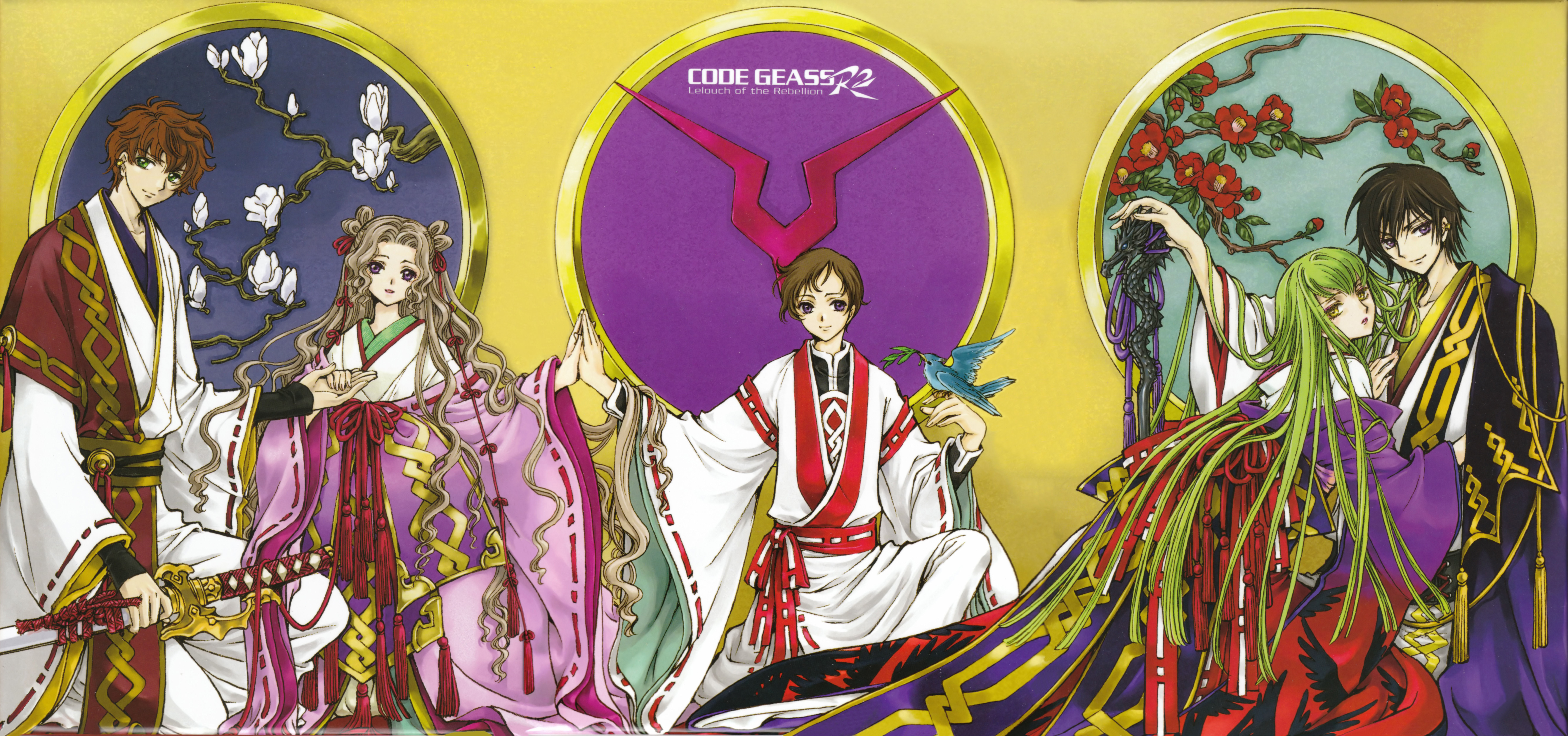 Code Geass: Rolo Lamperouge and others in traditional Japanese attire HD Wallpaper