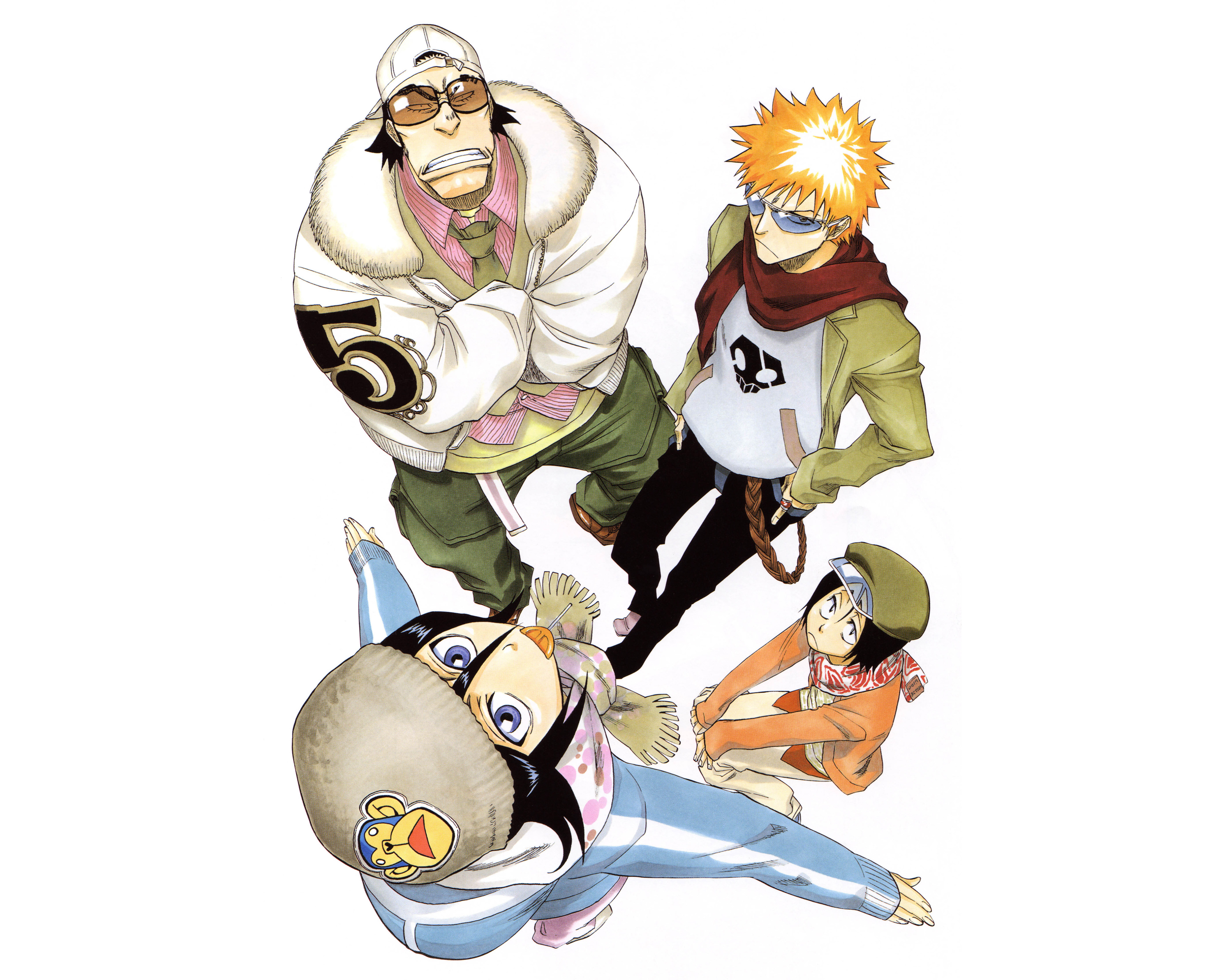 Four characters from Bleach HD Wallpaper