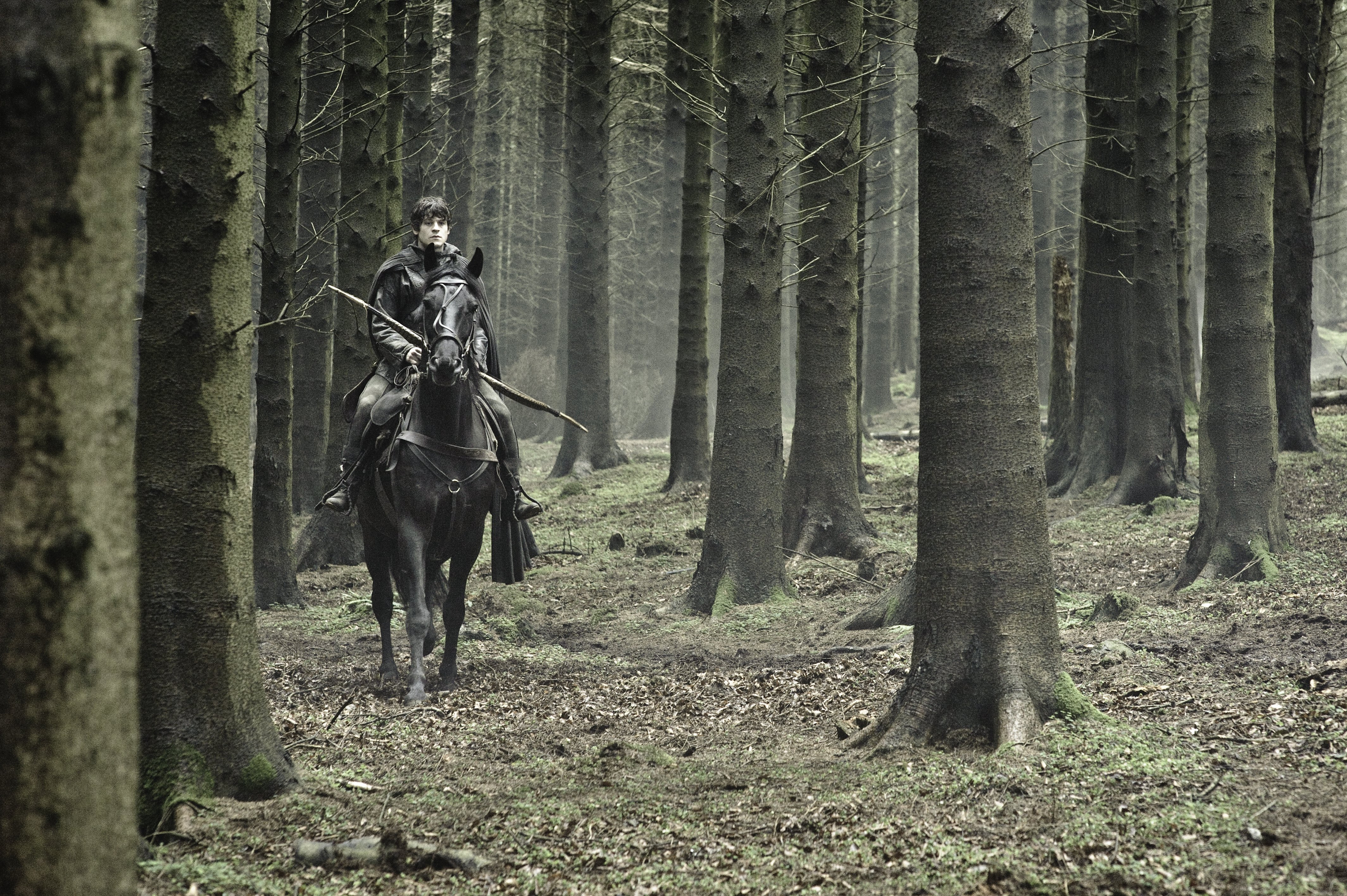Ramsay Bolton on horseback in a forest HD Wallpaper