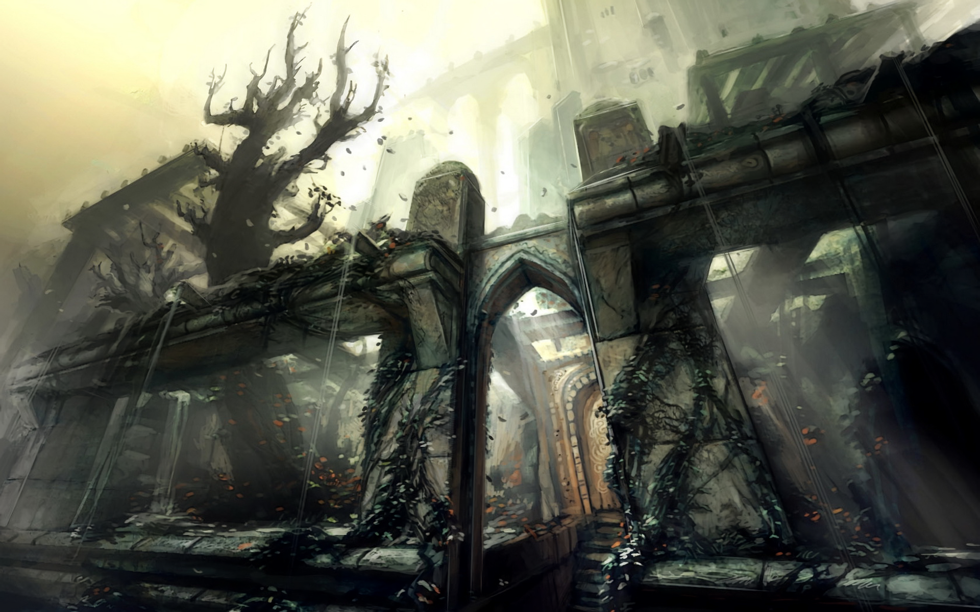 Prince of Persia ruins with ancient architecture HD Wallpaper