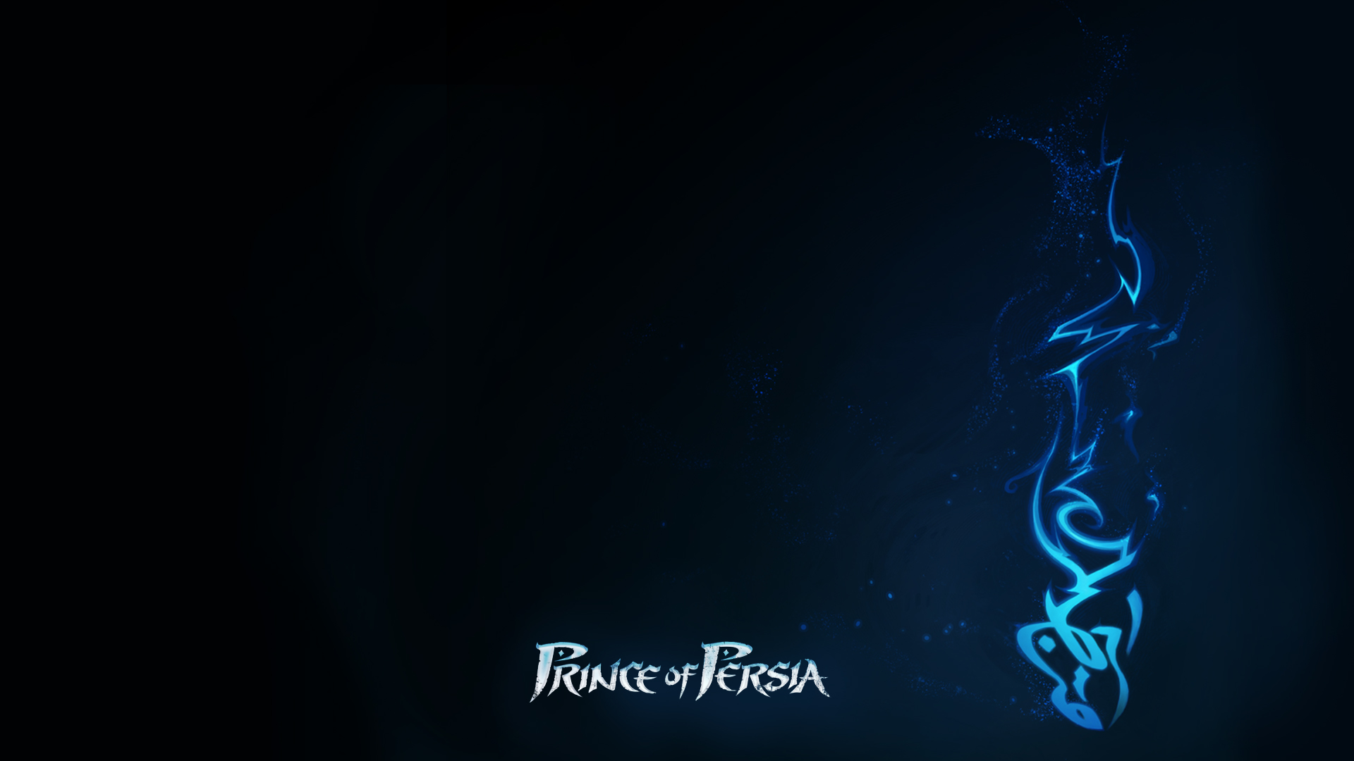 Prince of Persia logo with blue energy HD Wallpaper