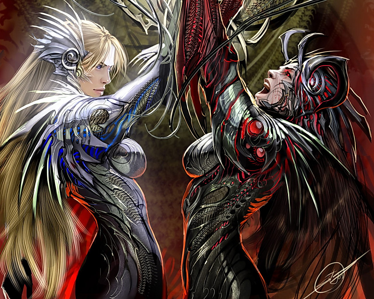 Witchblade: Sara Pezzini vs. Witchblade HD Wallpaper