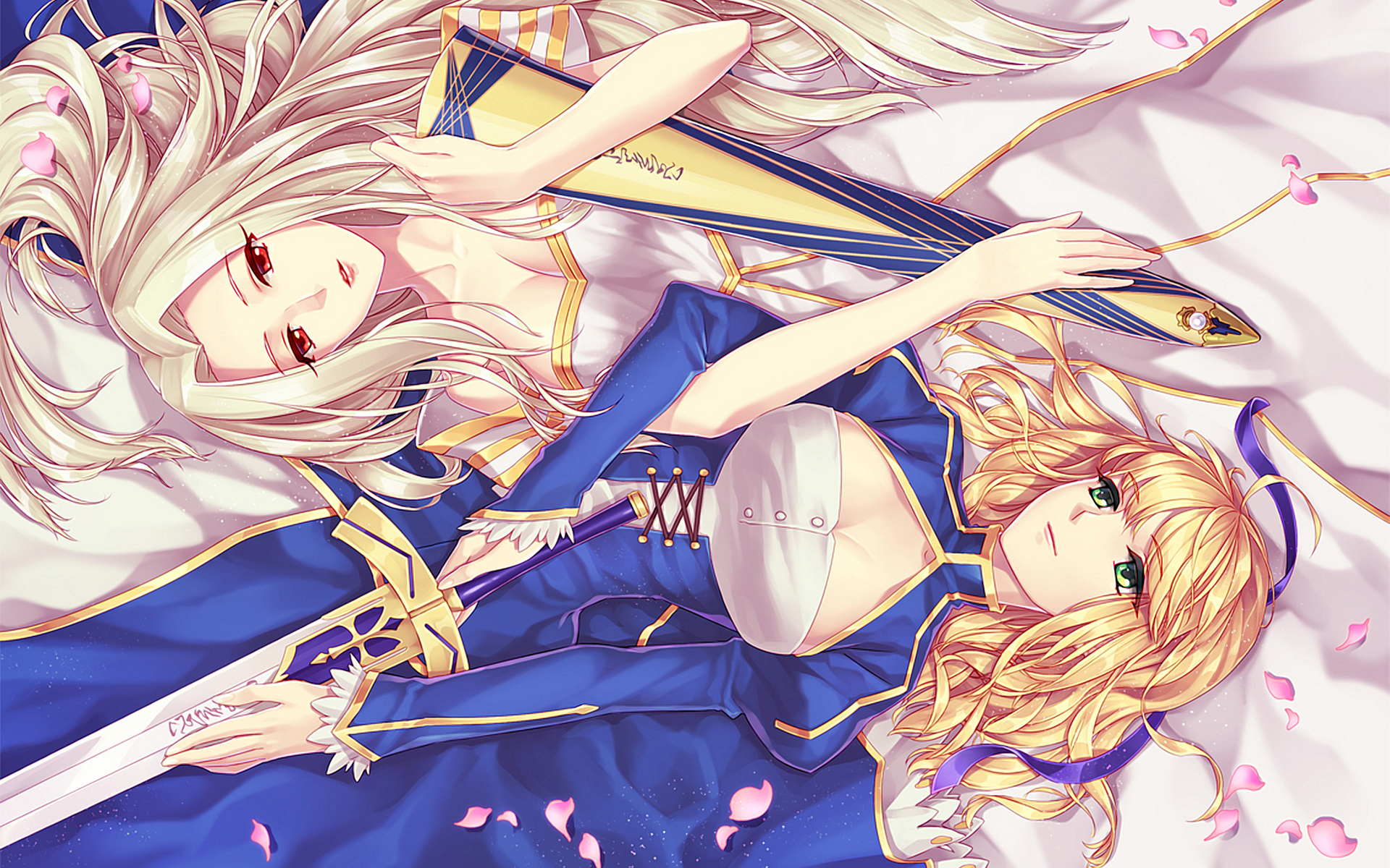 Irisviel von Einzbern and Saber from Fate/Zero HD Wallpaper