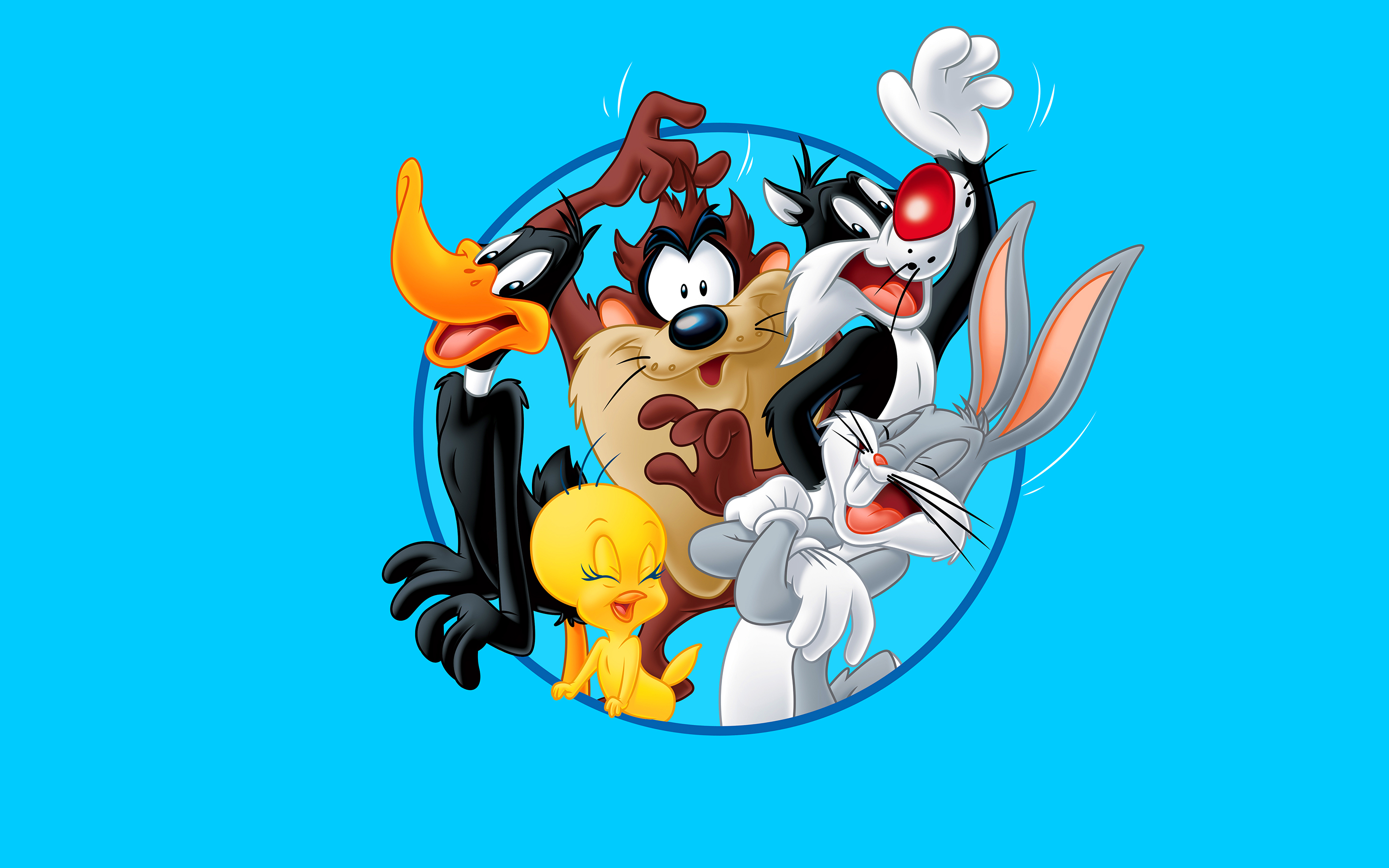Looney Tunes characters in a circle HD Wallpaper