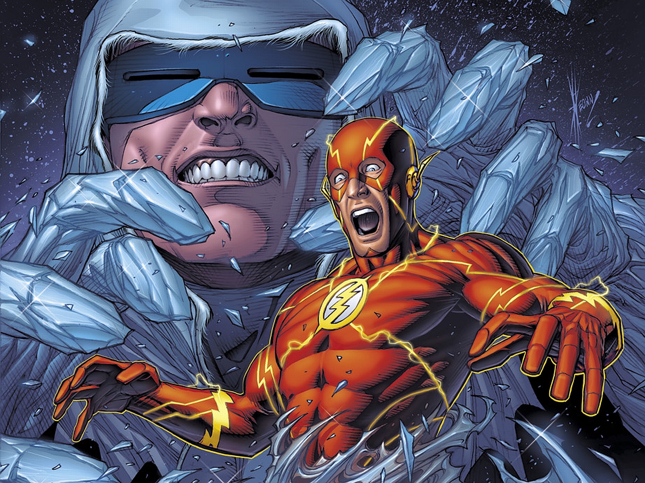 The Flash and Captain Cold from DC Comics HD Wallpaper