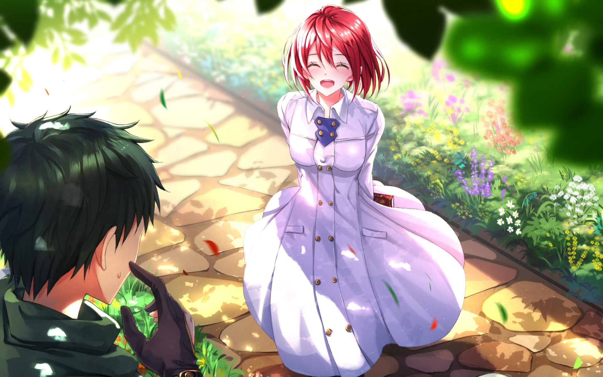 Shirayuki in a garden HD Wallpaper