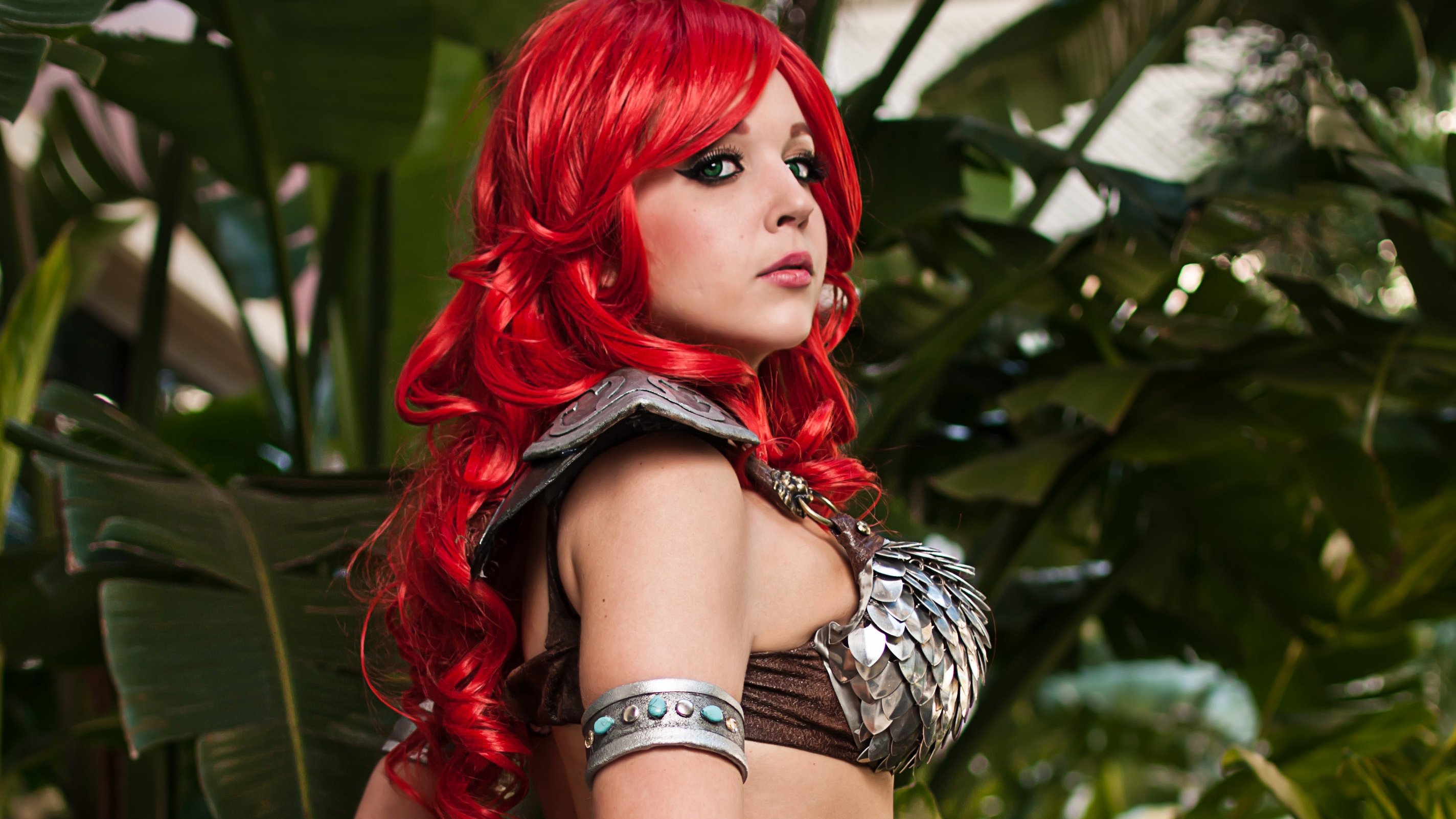 Red Sonja Cosplayer with Red Hair HD Wallpaper