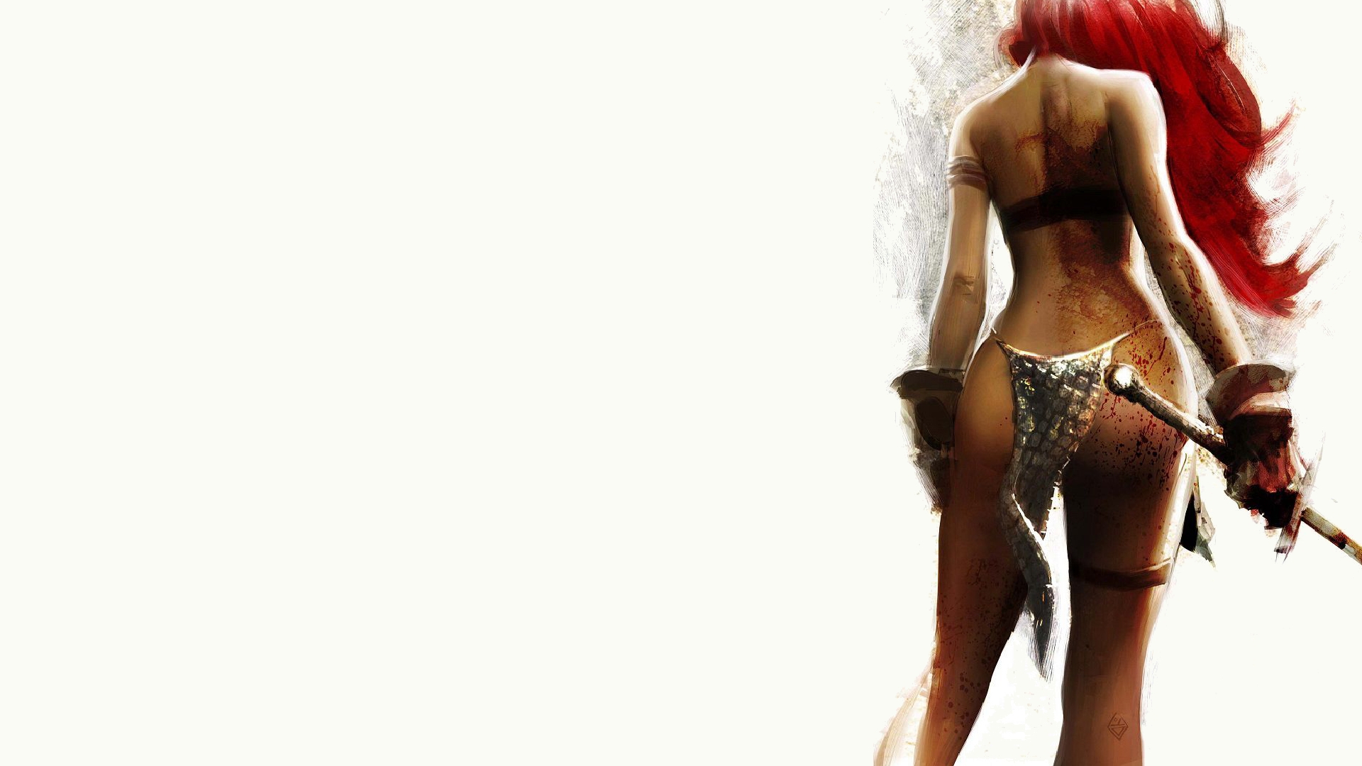 Red Sonja with Sword HD Wallpaper