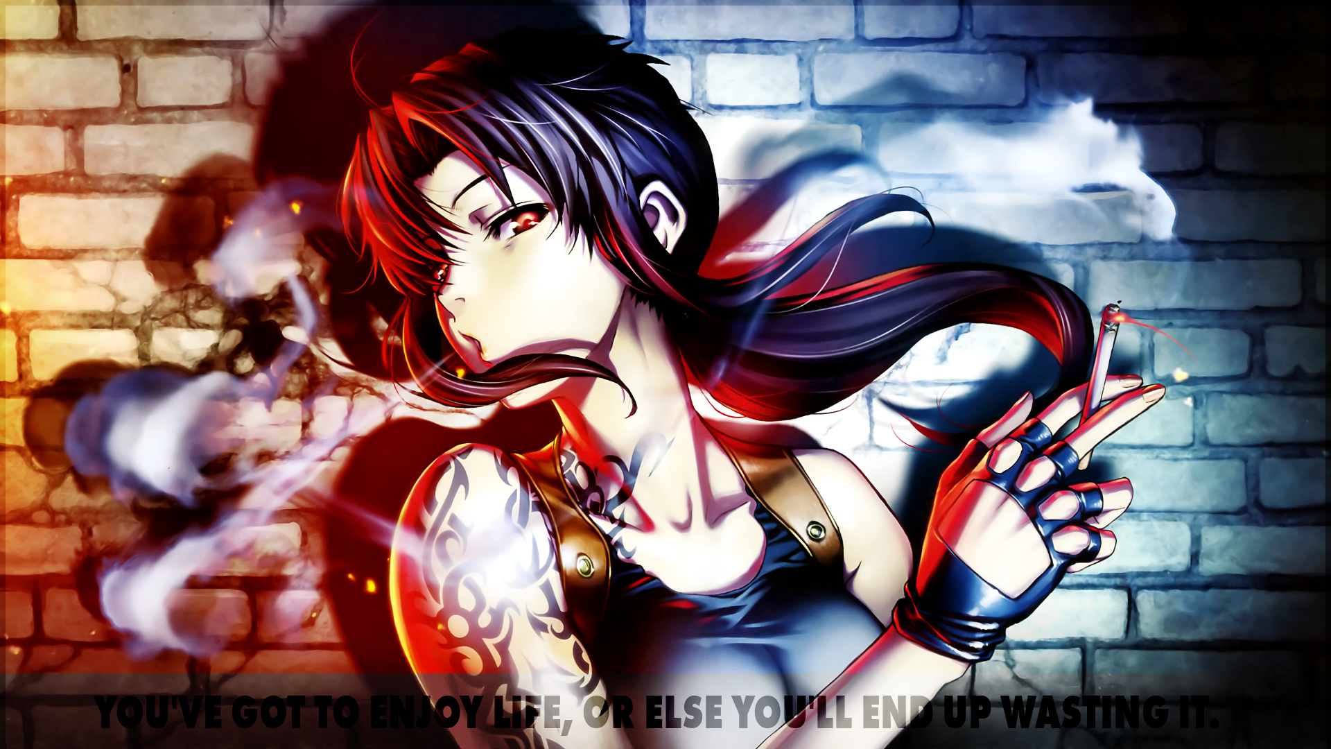 Revy from Black Lagoon smoking HD Wallpaper
