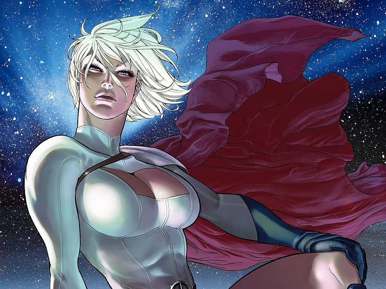 Power Girl in Space HD Wallpaper