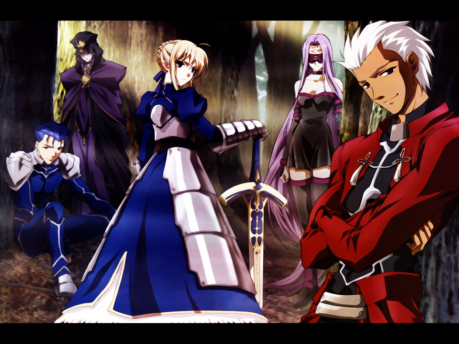 Servants from Fate/Stay Night HD Wallpaper