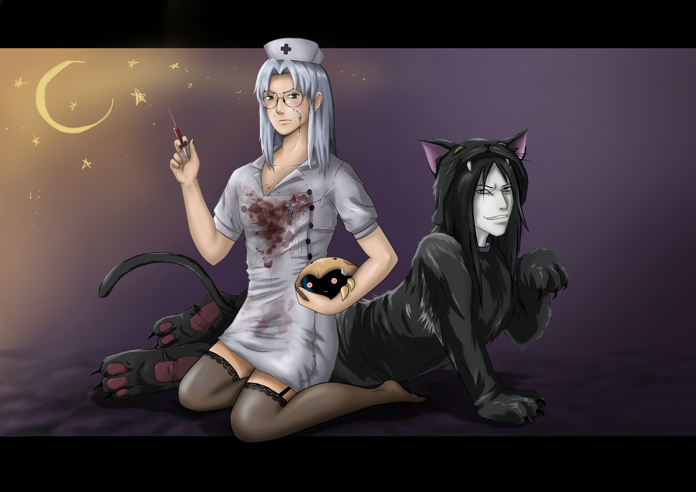 Kabuto Yakushi and Orochimaru from Naruto HD Wallpaper