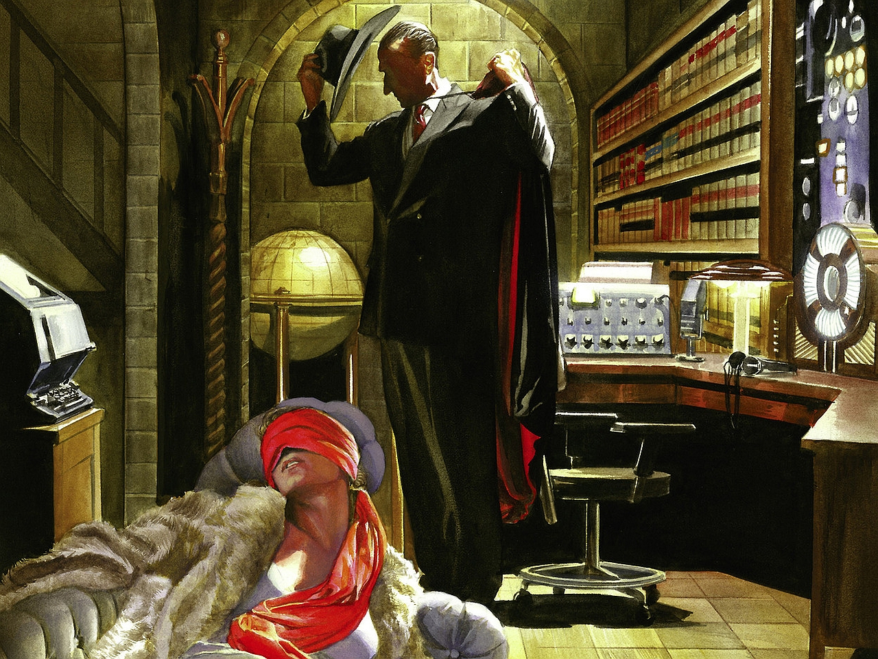 The Shadow in his secret lair HD Wallpaper