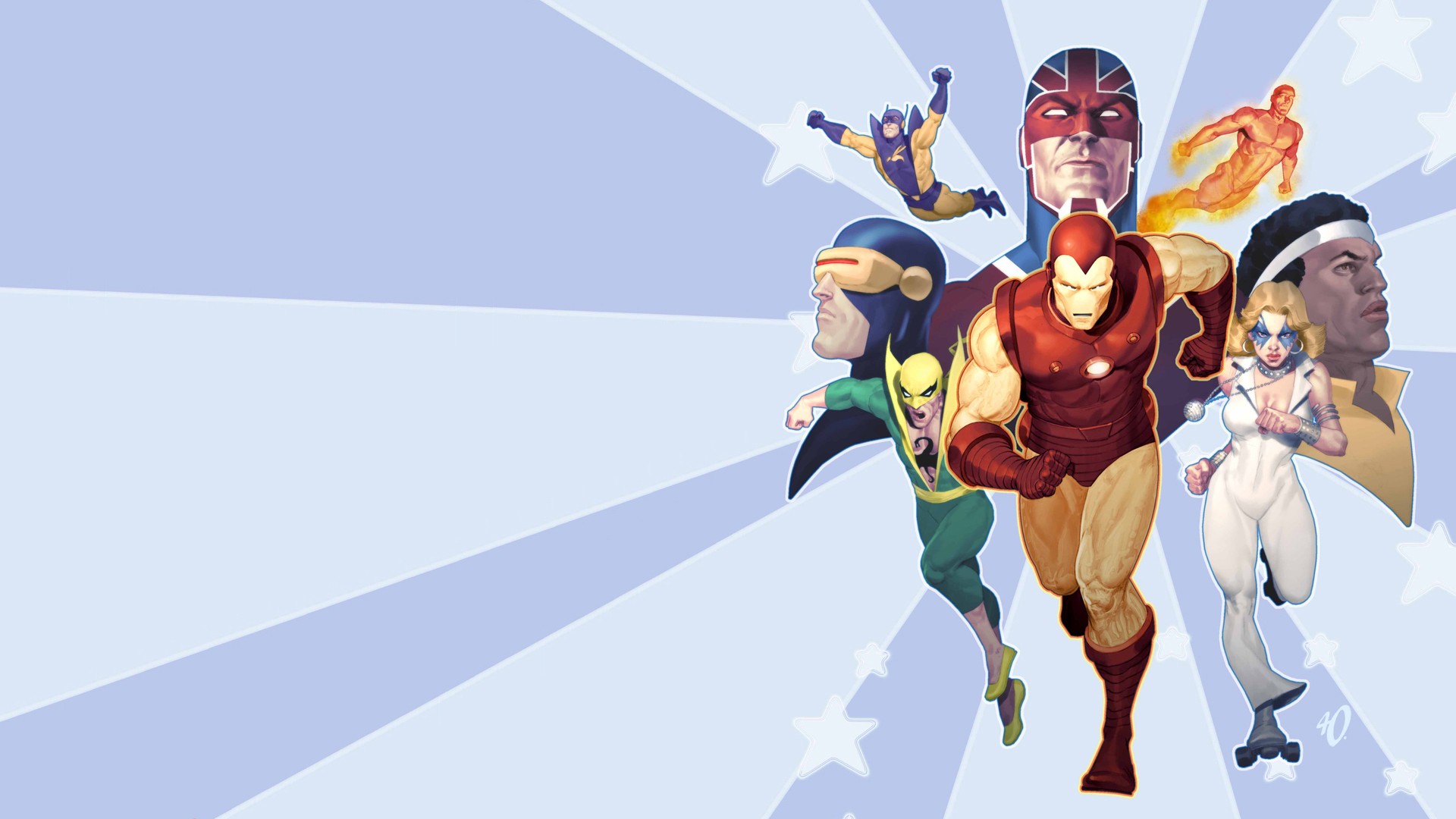 Marvel Comics Superheroes Running HD Wallpaper