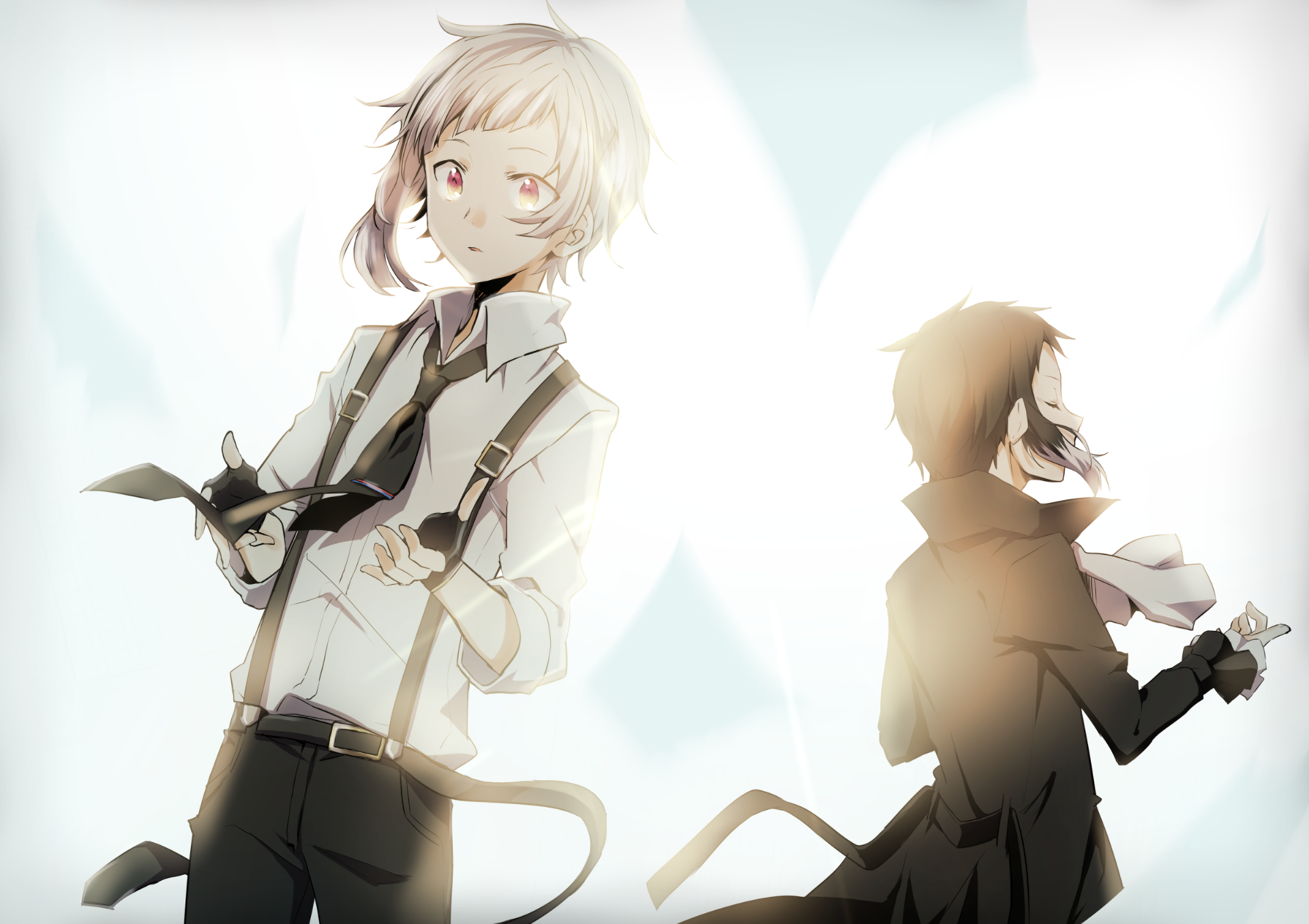 Atsushi Nakajima and Osamu Dazai from Bungo Stray Dogs HD Wallpaper