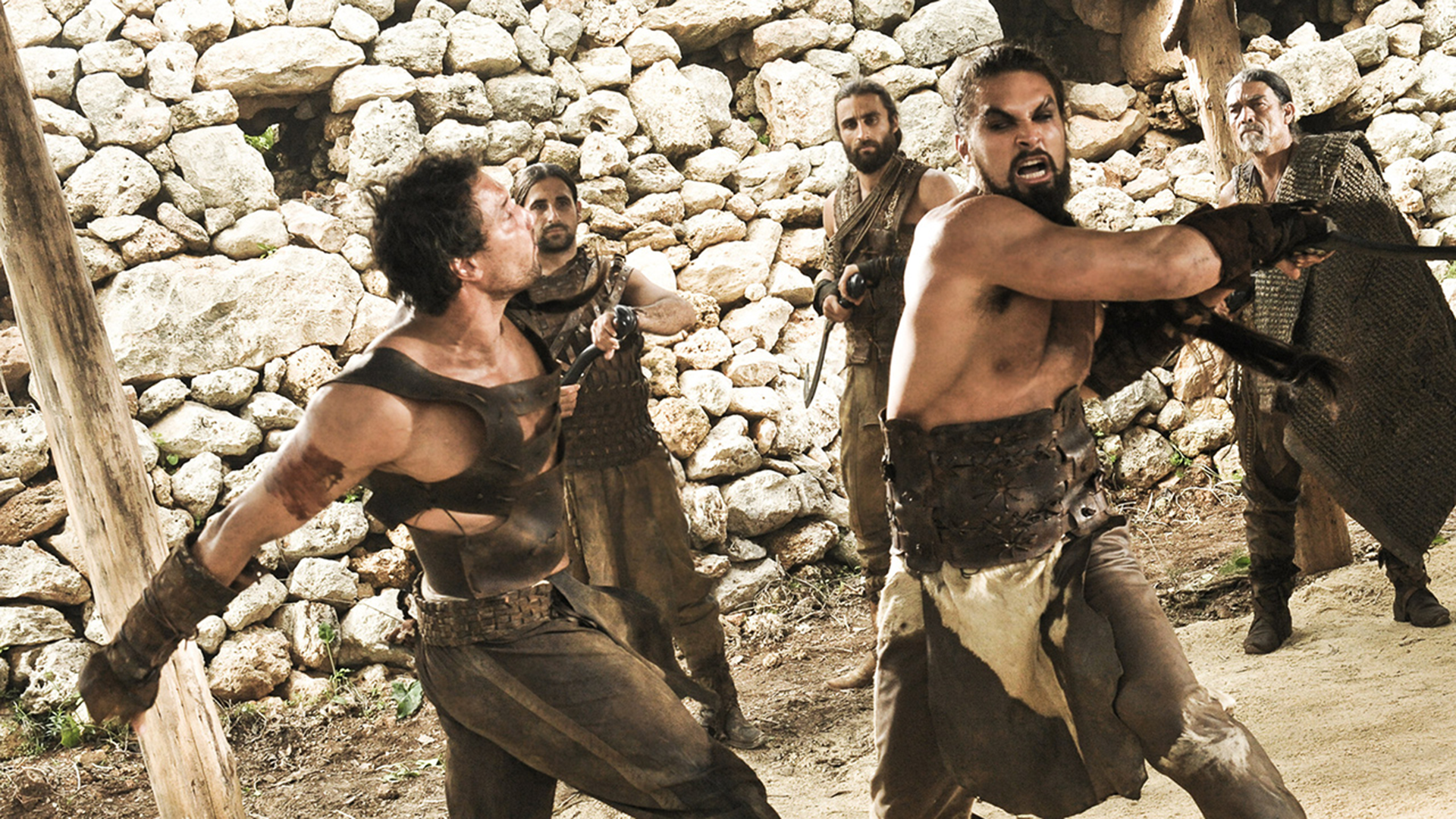 Khal Drogo and Dothraki warriors fighting HD Wallpaper