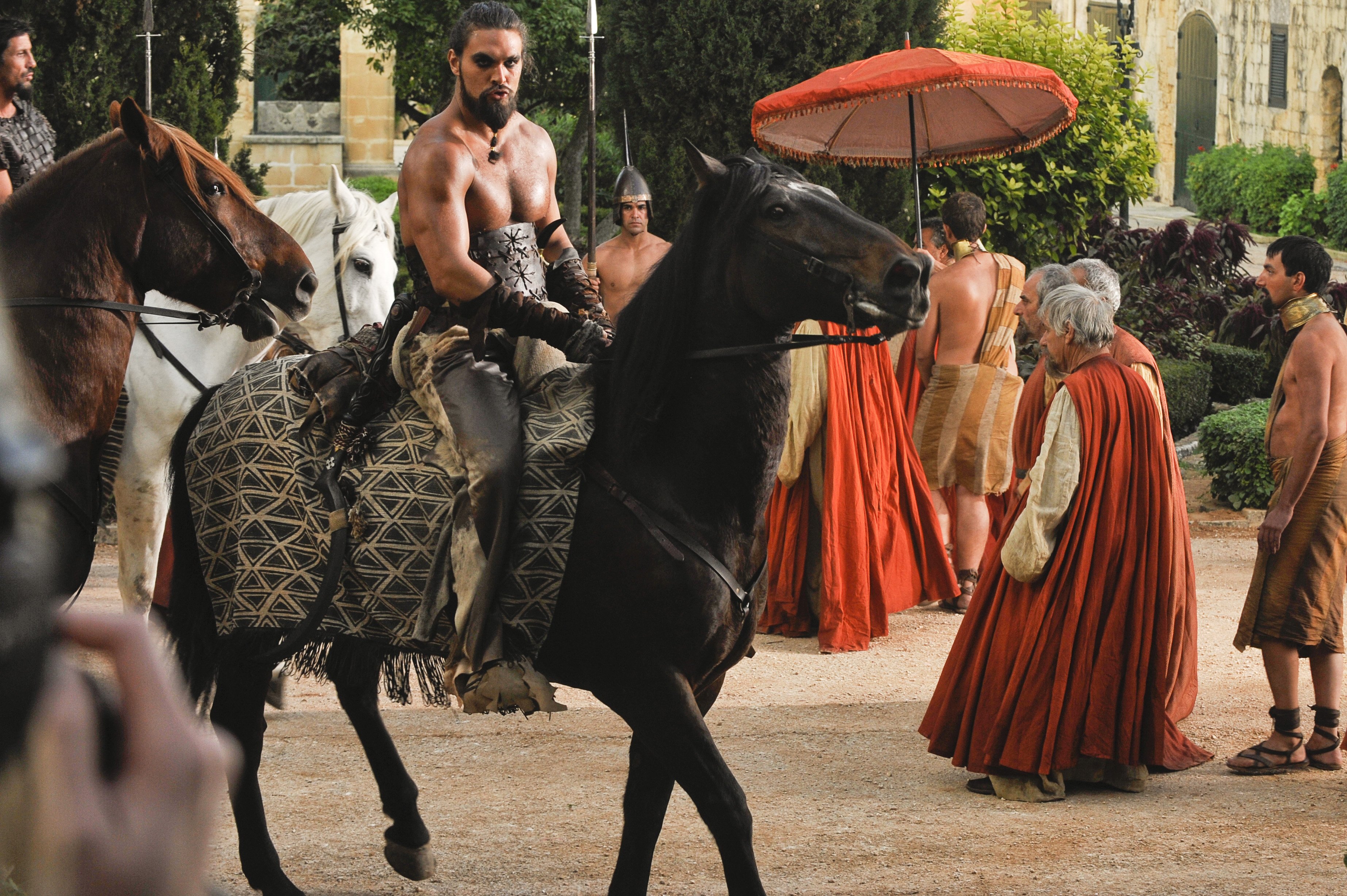 Khal Drogo on horseback from Game of Thrones HD Wallpaper