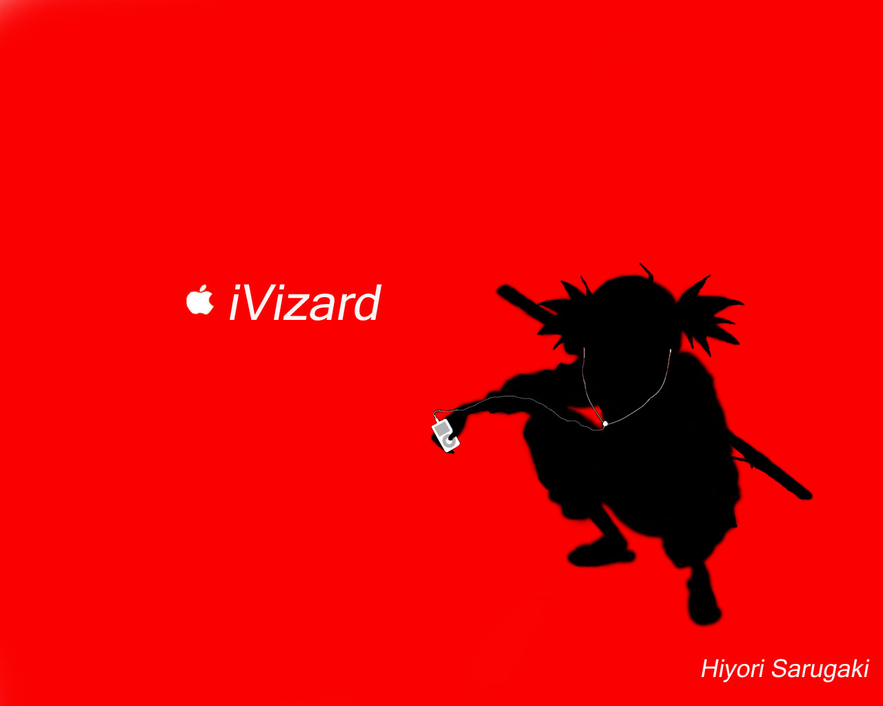 Hiyori Sarugaki with Apple logo HD Wallpaper