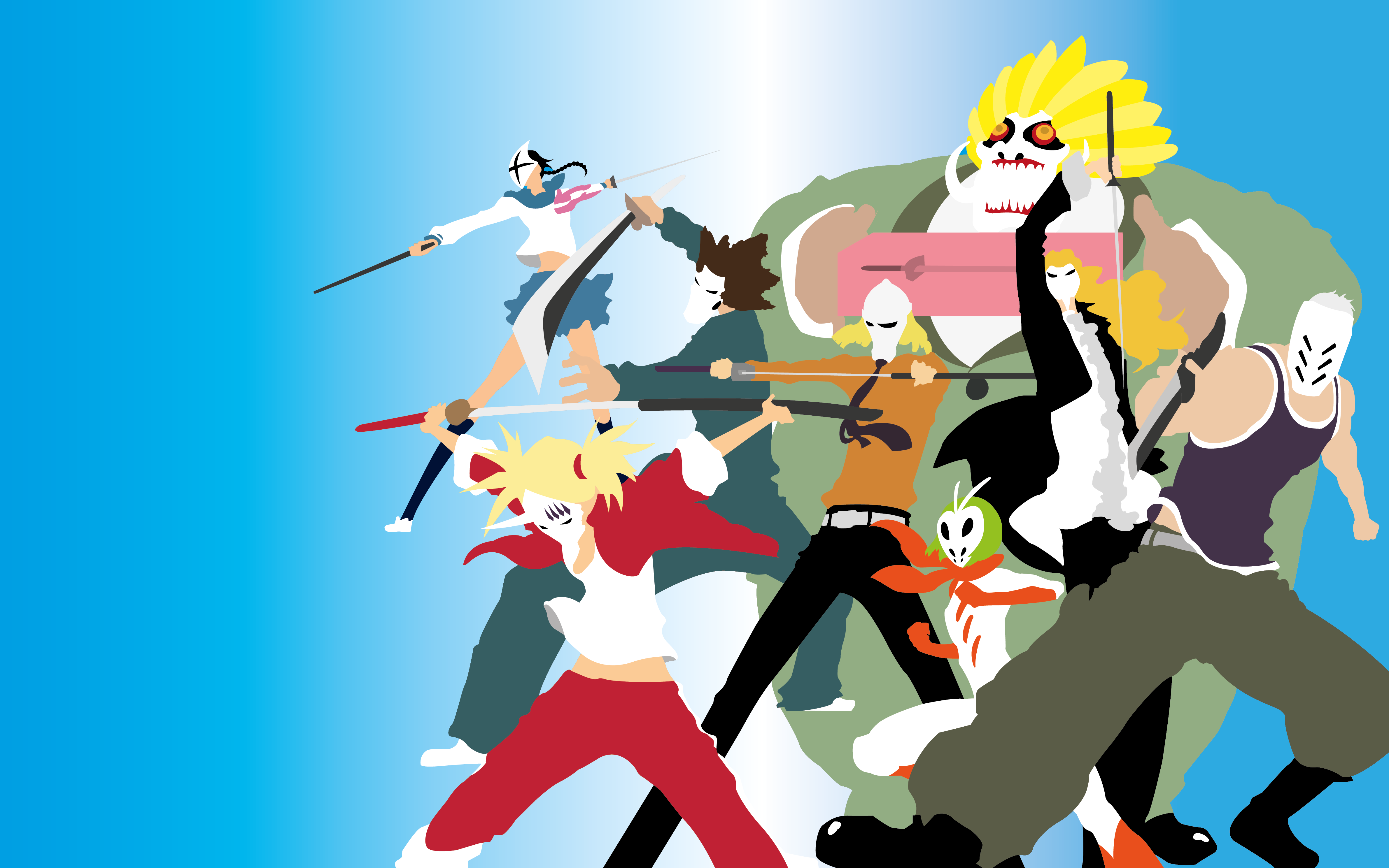 Group of characters from Bleach HD Wallpaper