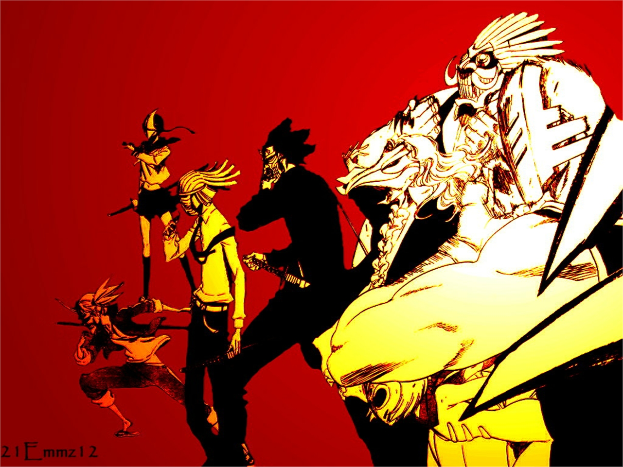 Group of characters from Bleach HD Wallpaper