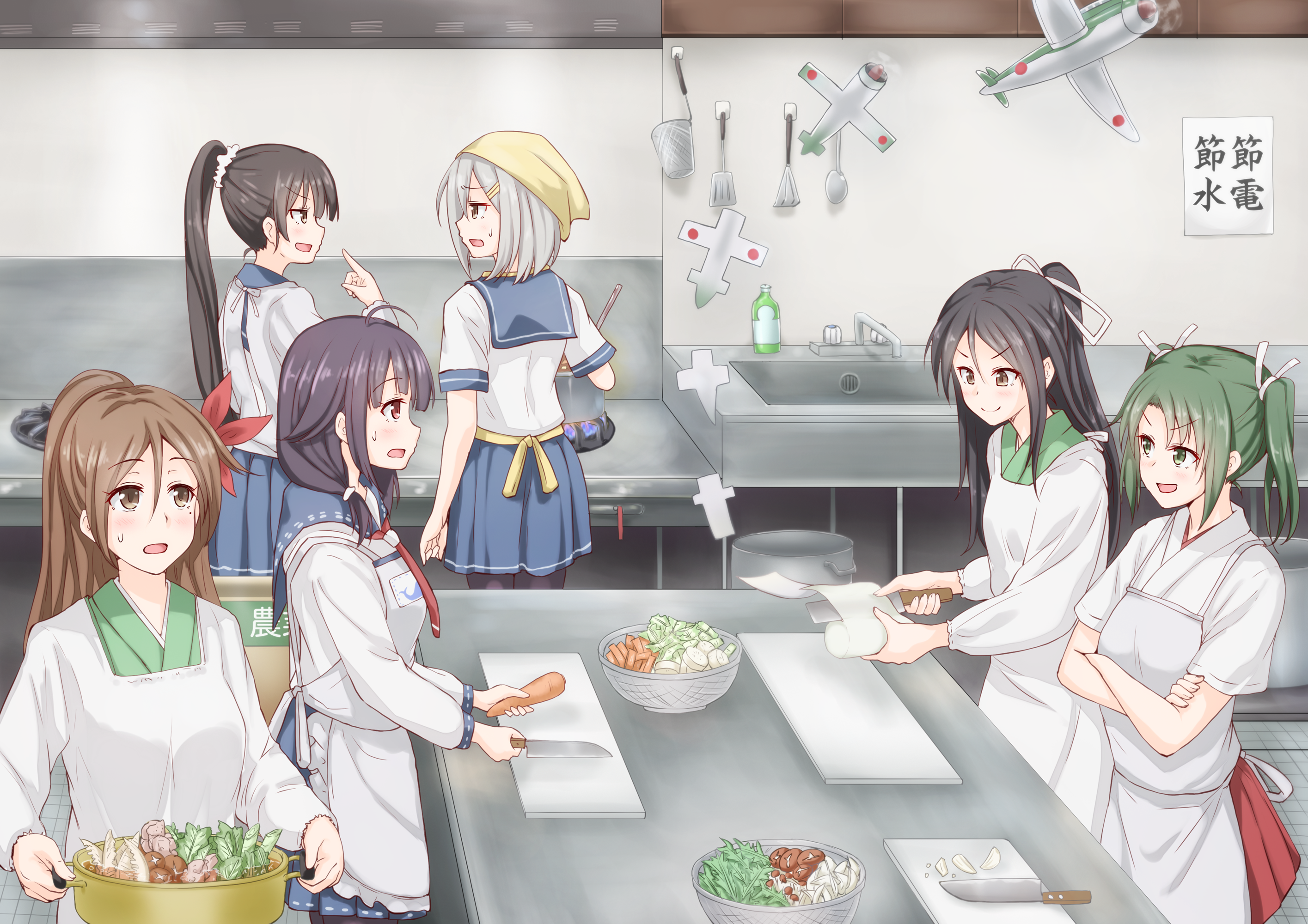 Zuikaku from Kancolle in a kitchen HD Wallpaper