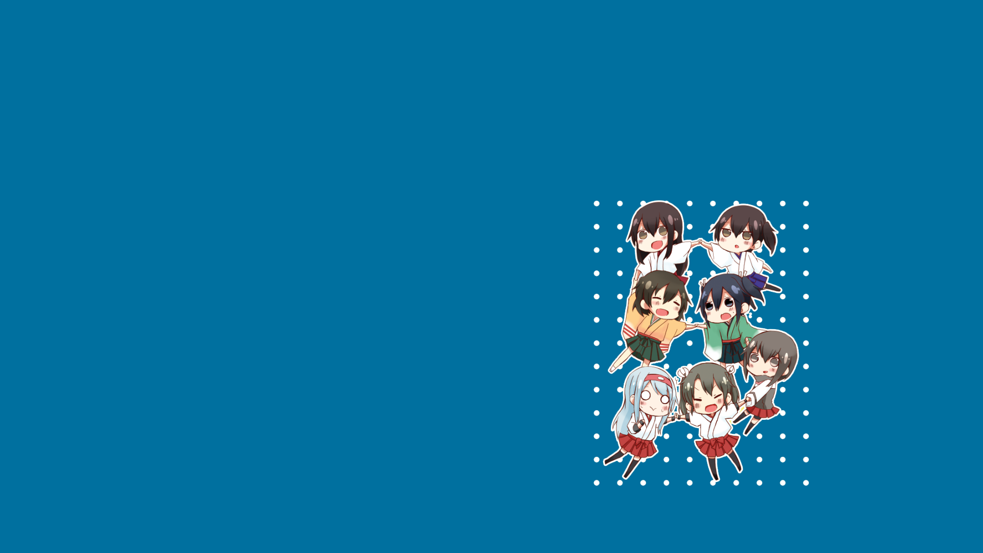 Chibi characters from Kantai Collection HD Wallpaper