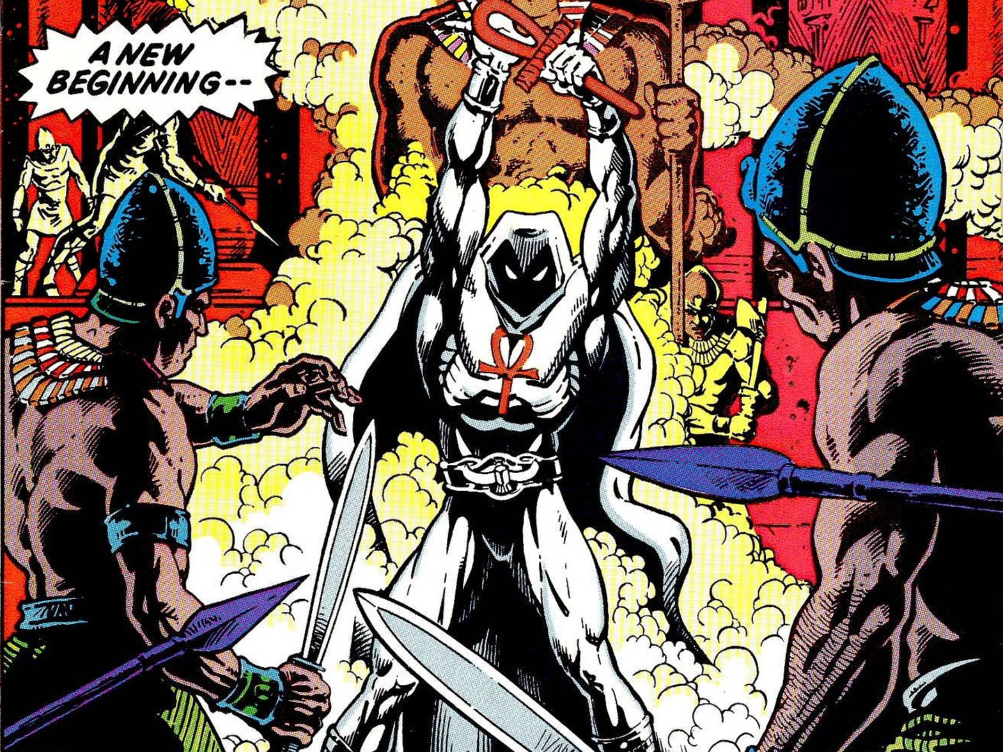Moon Knight in ancient Egyptian setting HD Wallpaper