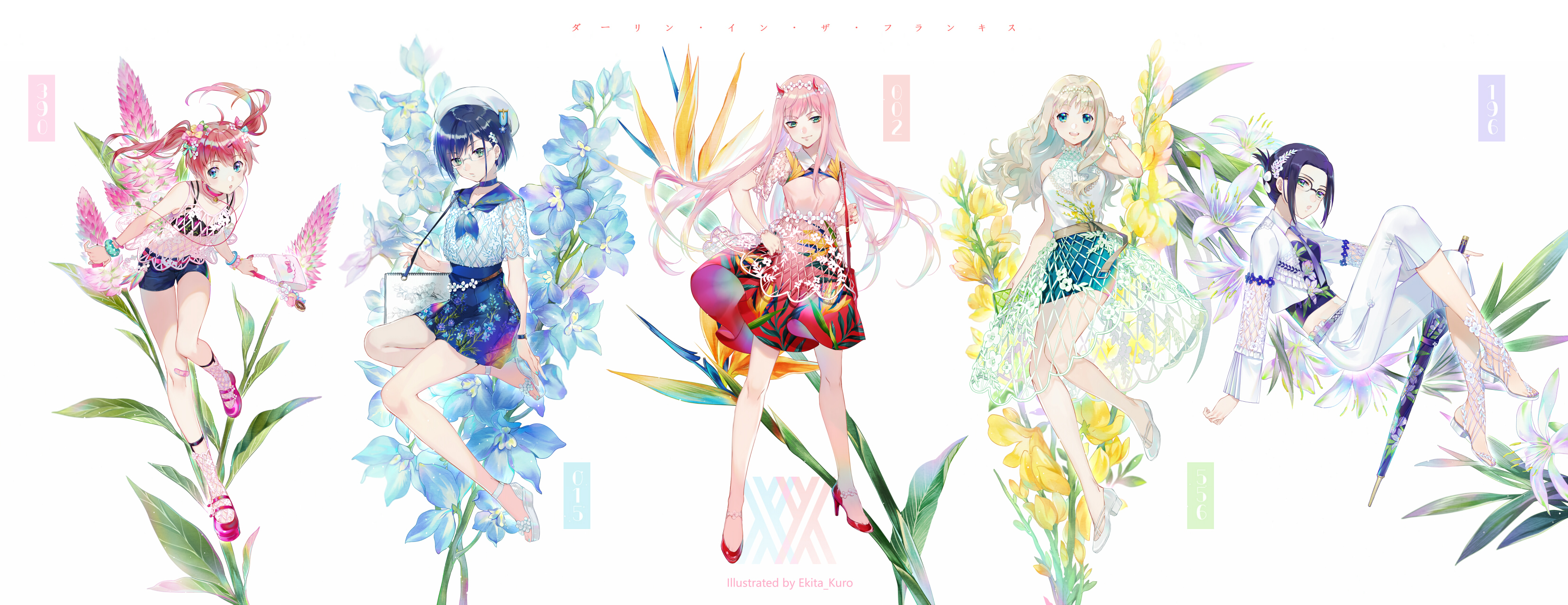 Kokoro and friends from Darling in the Franxx HD Wallpaper