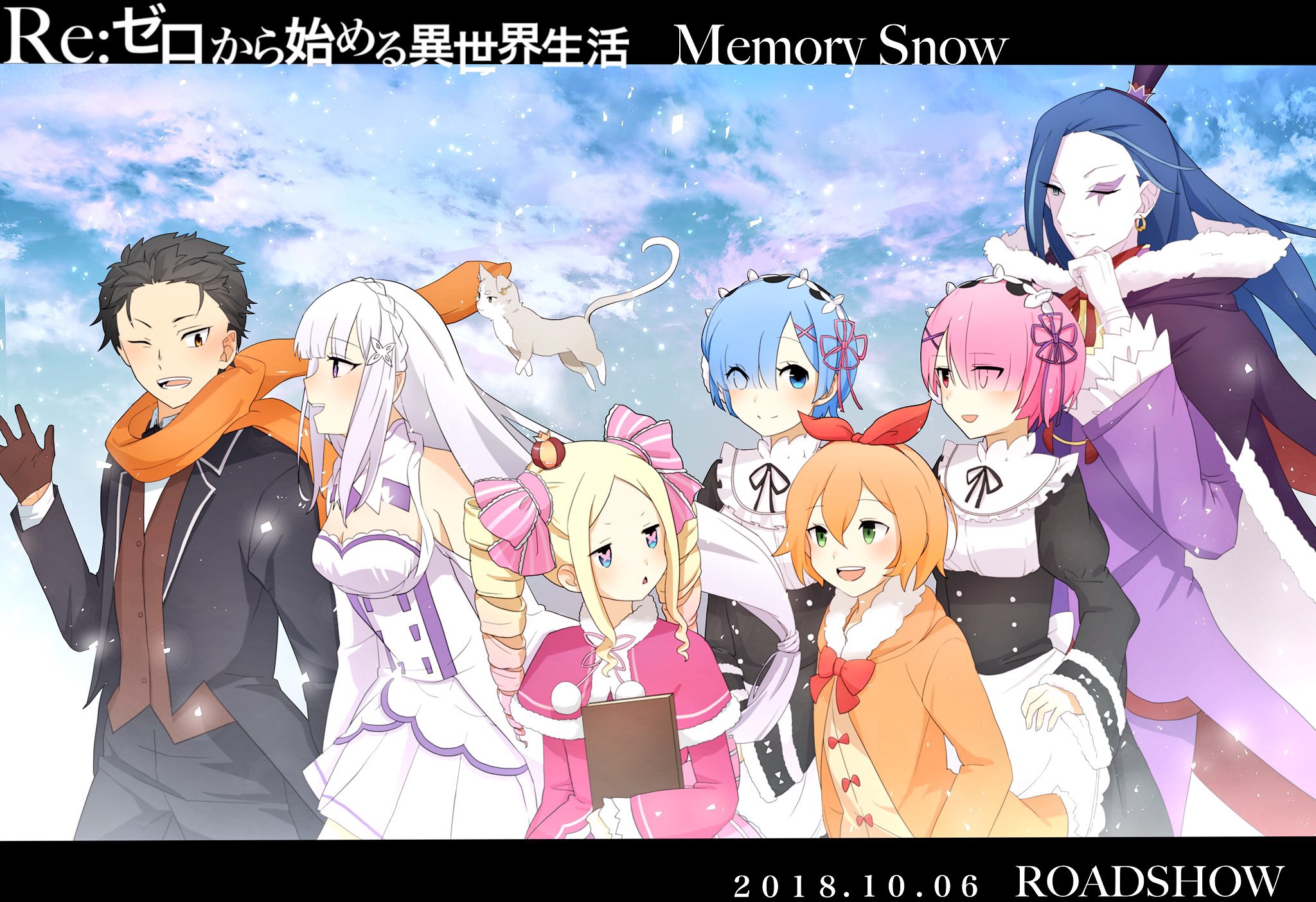 Re:Zero Memory Snow Characters HD Wallpaper