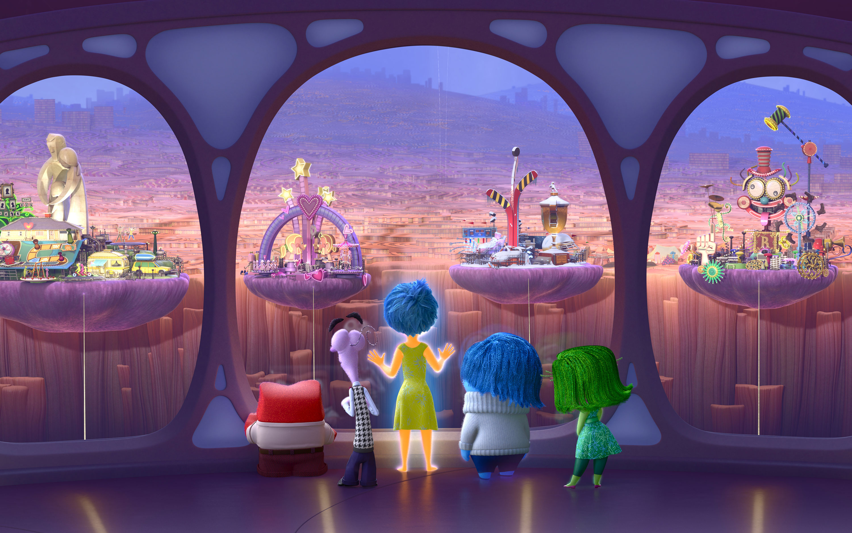 Joy and other emotions from Inside Out HD Wallpaper