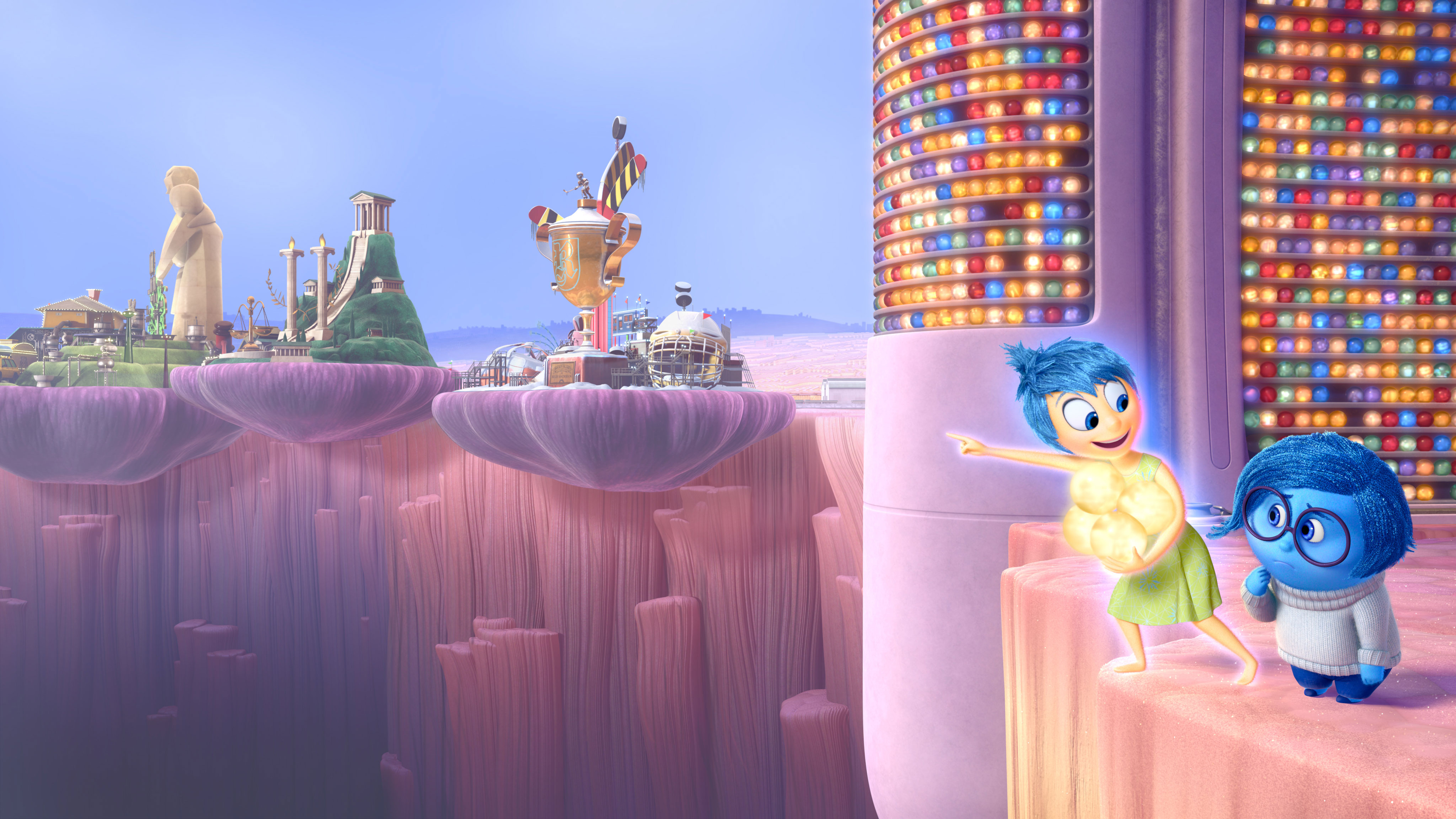 Joy and Sadness from Inside Out HD Wallpaper