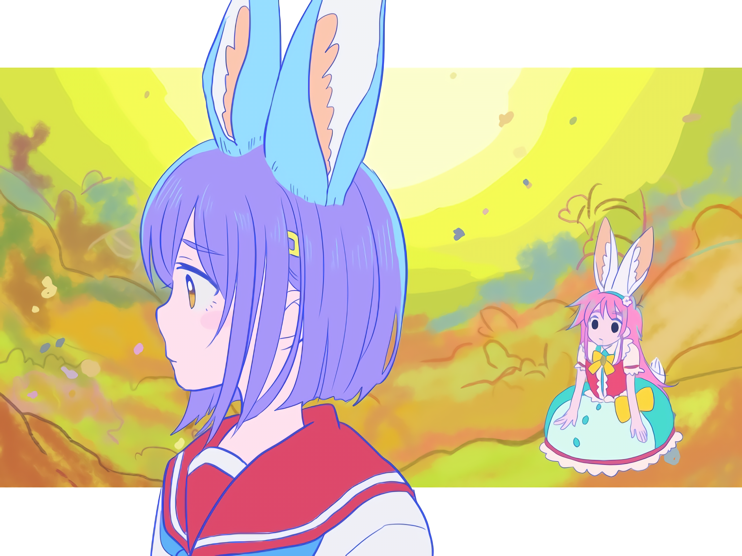 Kokona from Flip Flappers with another girl HD Wallpaper