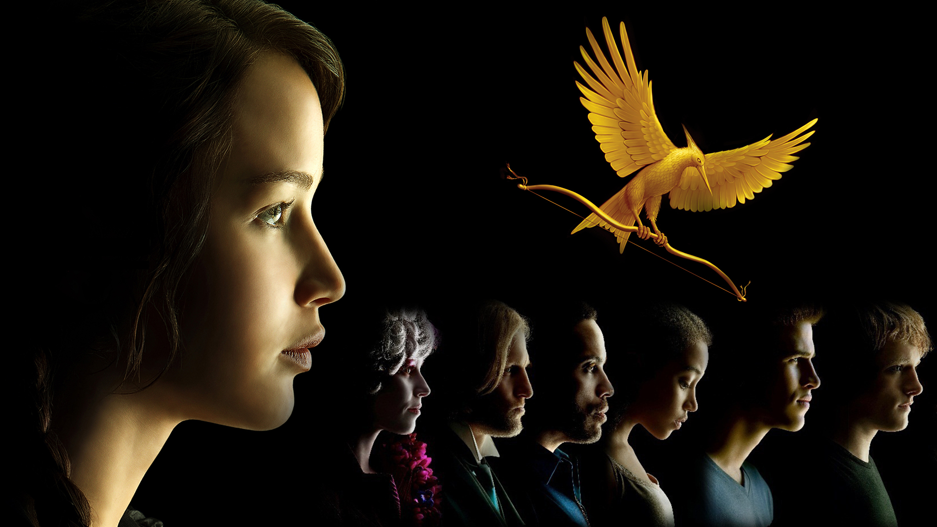 Katniss Everdeen and tributes from The Hunger Games HD Wallpaper