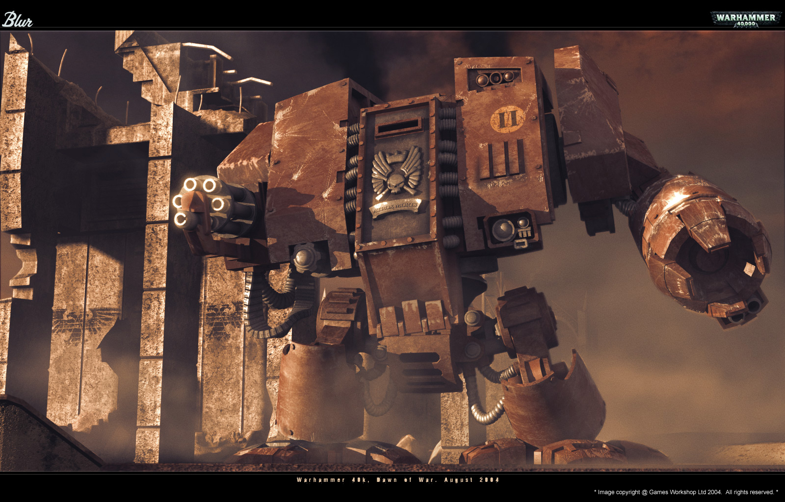 Space Marine Dreadnought from Warhammer 40,000: Dawn of War HD Wallpaper