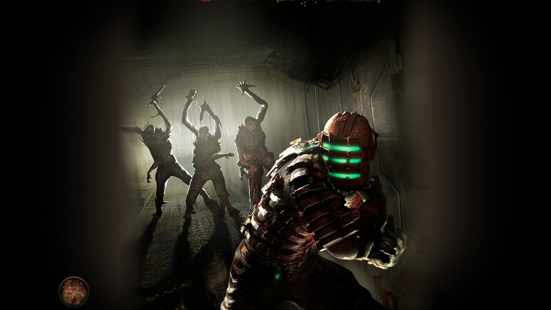 Isaac Clarke from Dead Space fighting Necromorphs HD Wallpaper